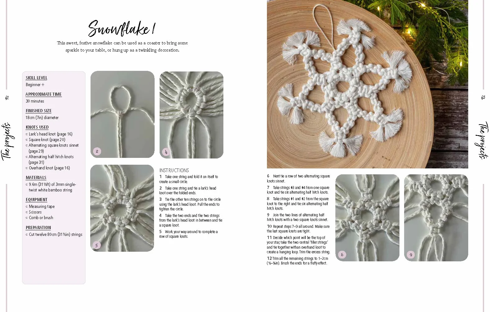 Macrame Christmas: 24 Festive Projects Using Easy Knotting Techniques