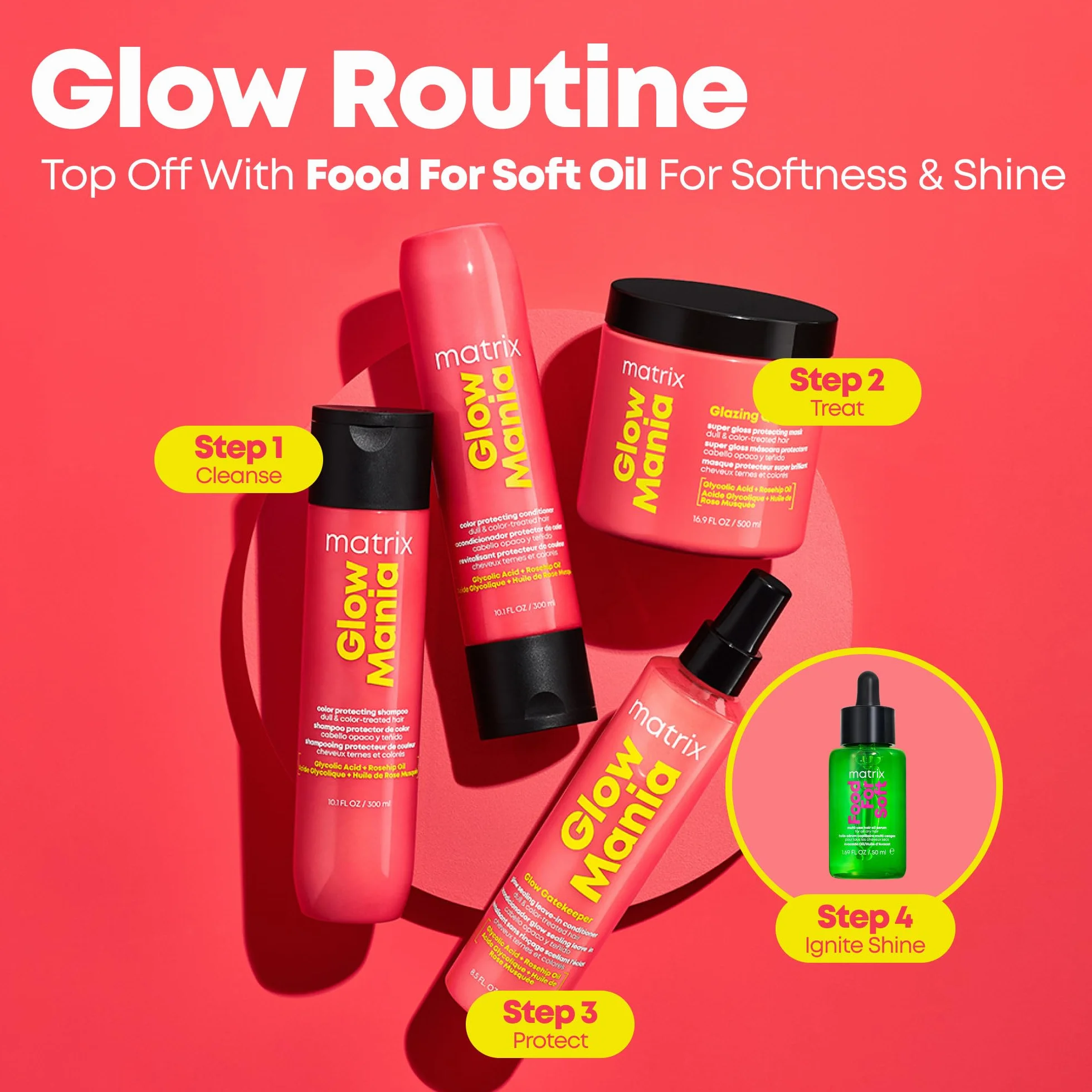 MATRIX TOTAL RESULTS GLOW MANIA Nabłyszczający spray bez spłukania do włosów farbowanych 250ml
