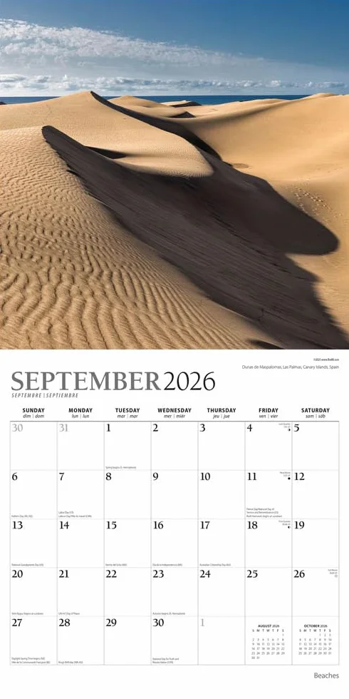 Beaches - Traumstrände 2026 - 16-Monatskalender: Original BrownTrout-Kalender [Mehrsprachig] [Kalender]