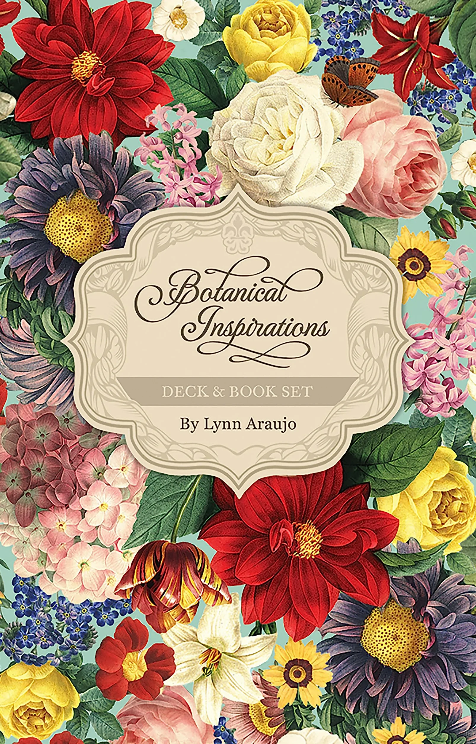 Botanical Inspirations Deck & Book Set: 44 Cards with Classical Botanical Art by Pierre-Joseph Redouté, Deluxe Gift Set Includes 100-Page Guidebook, Inspirational Messages