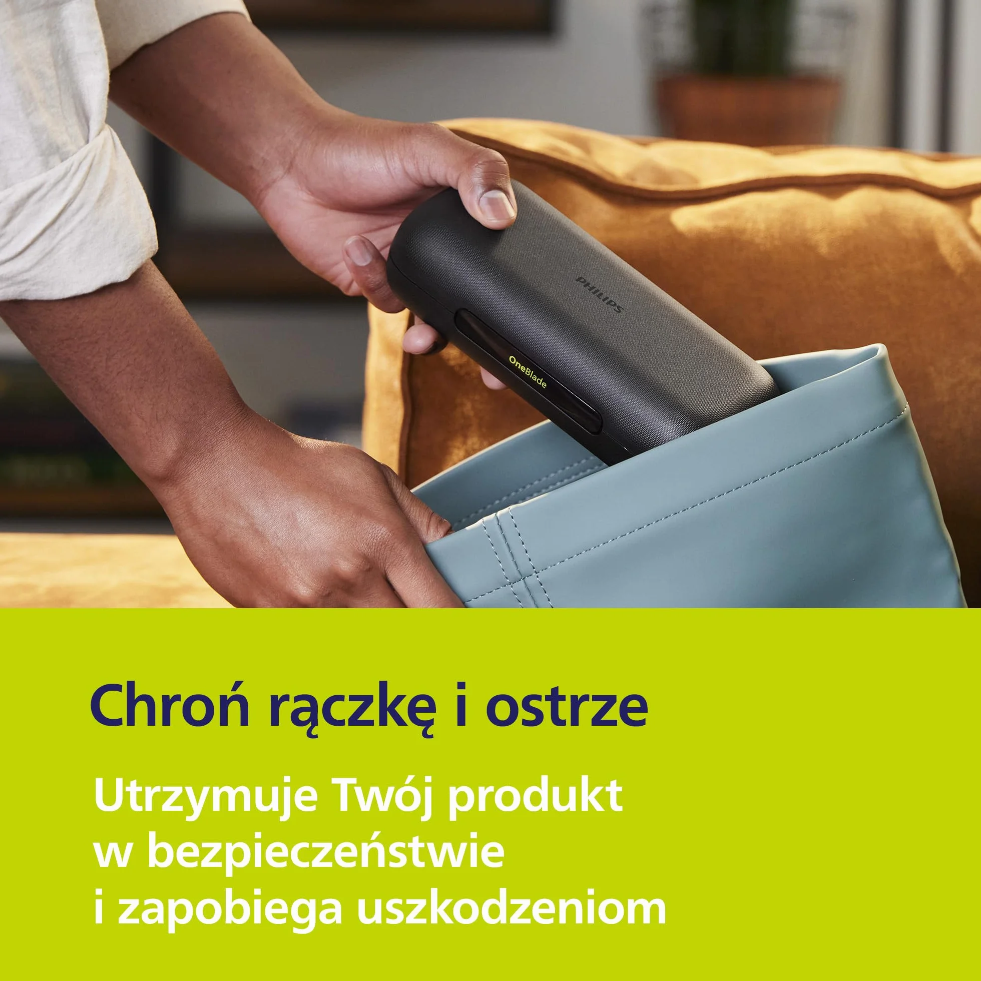 Philips OneBlade etui podróżne – idealne w podróży, zapobiega uszkodzeniom, kompatybilne z QP27XX, QP28XX i QP6XXX, model QP401/30