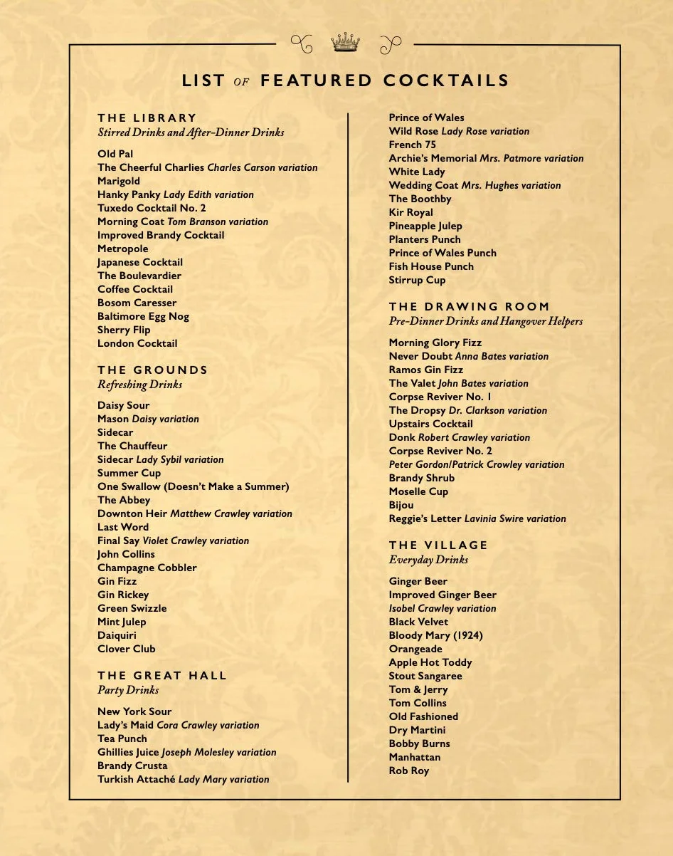 The Official Downton Abbey Cocktail Book