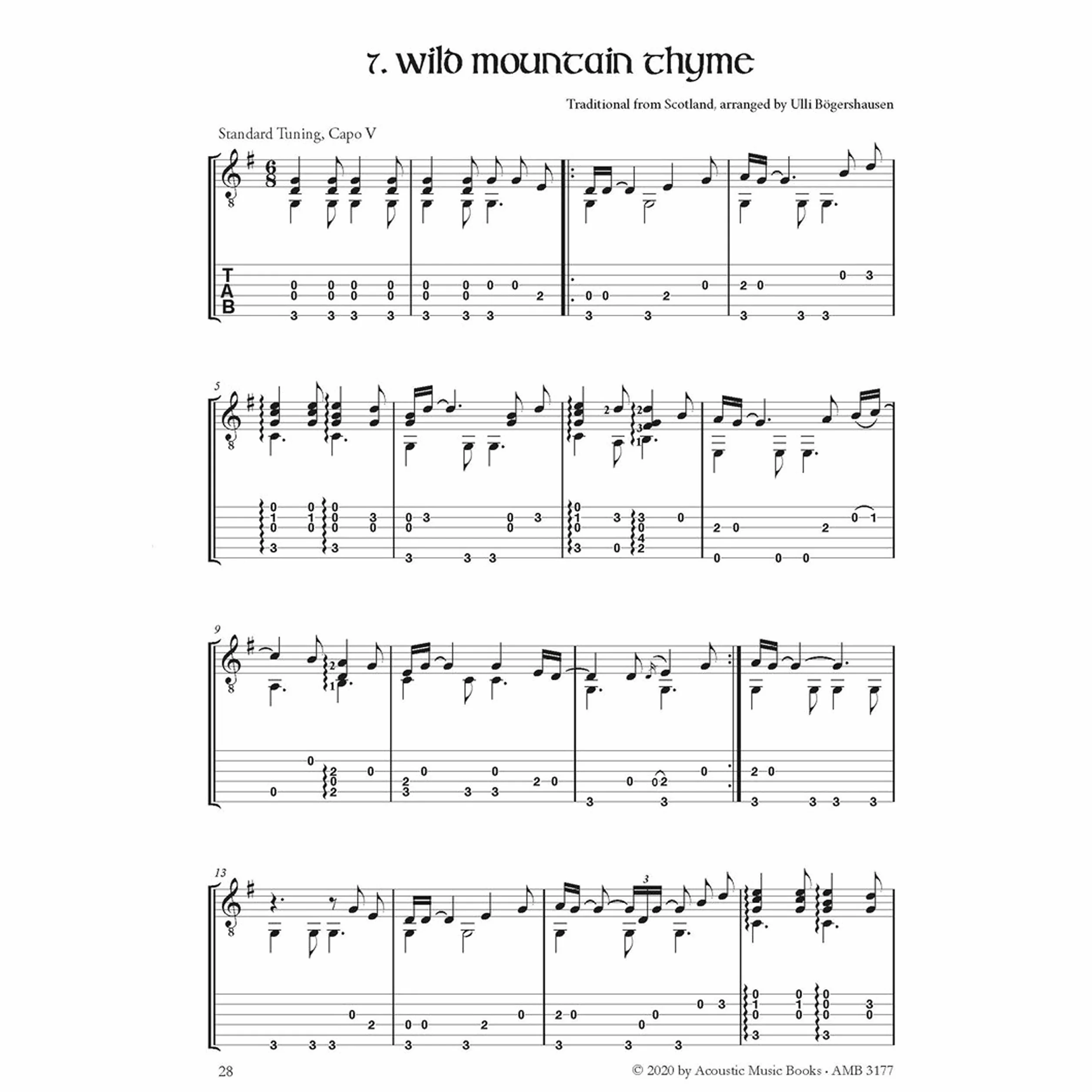 Celtic Fingerstyle Guitar: Traditional Folk Songs in Elegant Guitar Arrangements. Music and Tabs