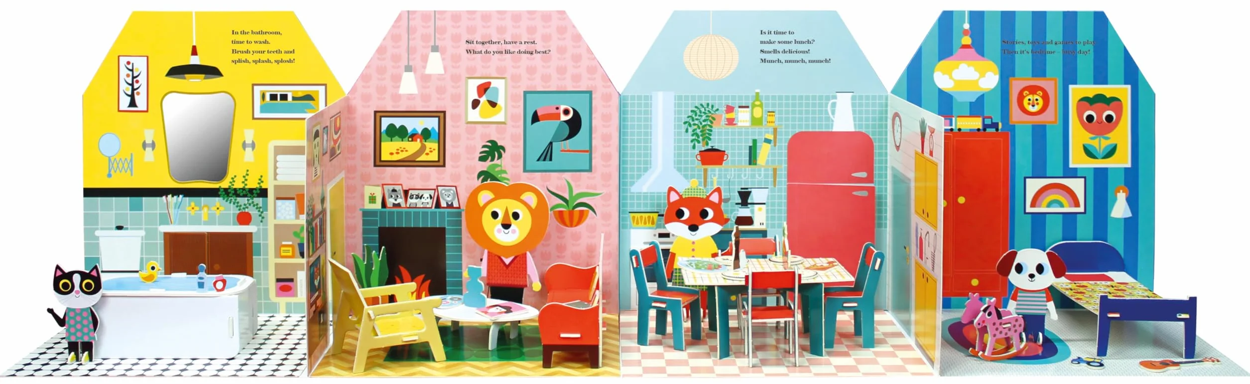 Fold-Out + Play: Doll's House: Build your own 3D house with interactive play pieces and stickers