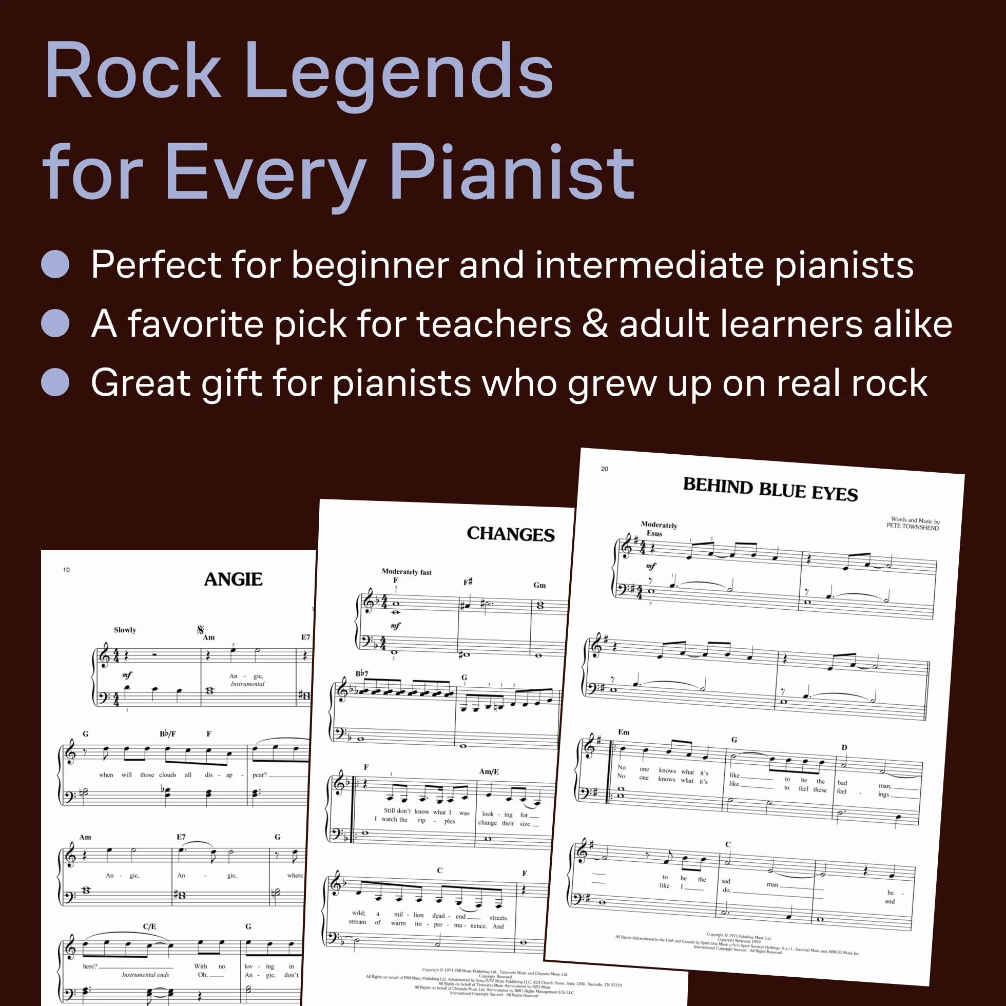 First 50 classic rock songs you should play on piano - easy piano