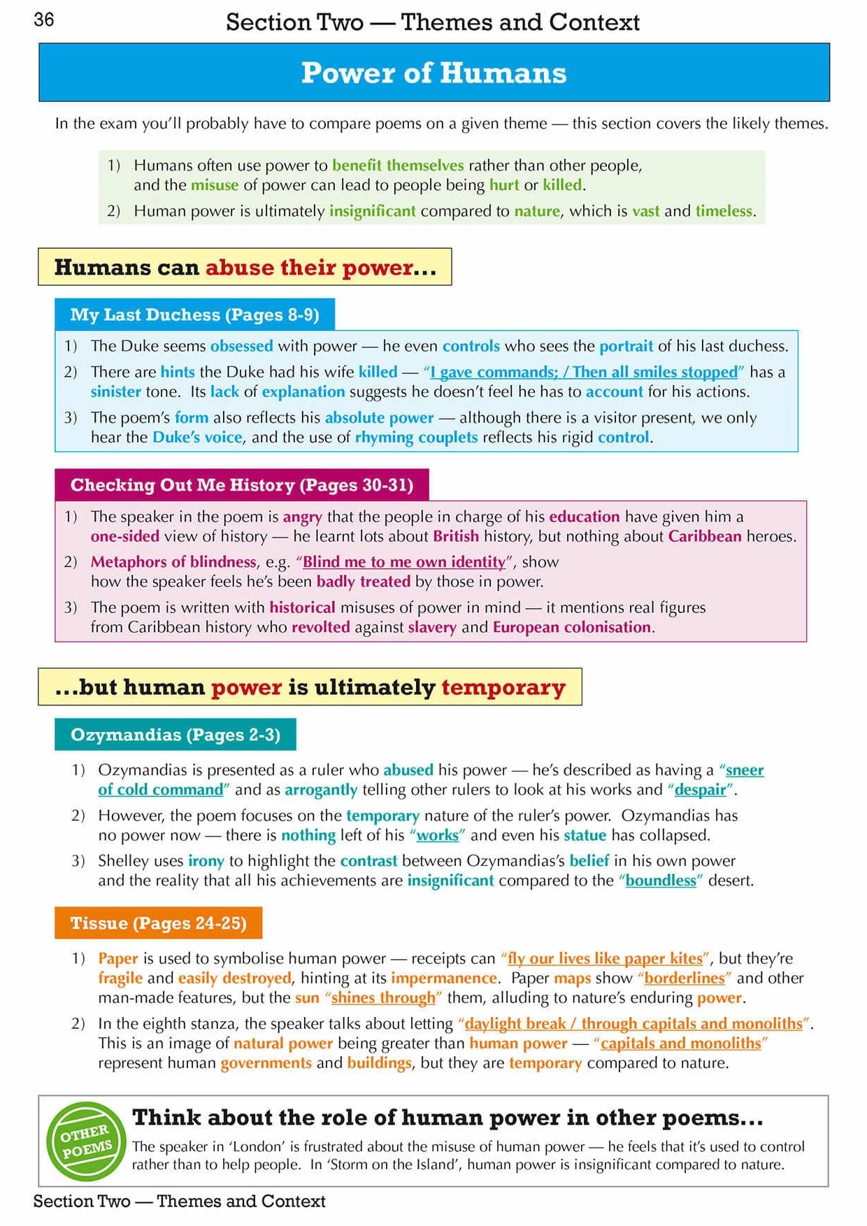GCSE English AQA Poetry Guide - Power & Conflict Anthology inc. Online Edition, Audio & Quizzes