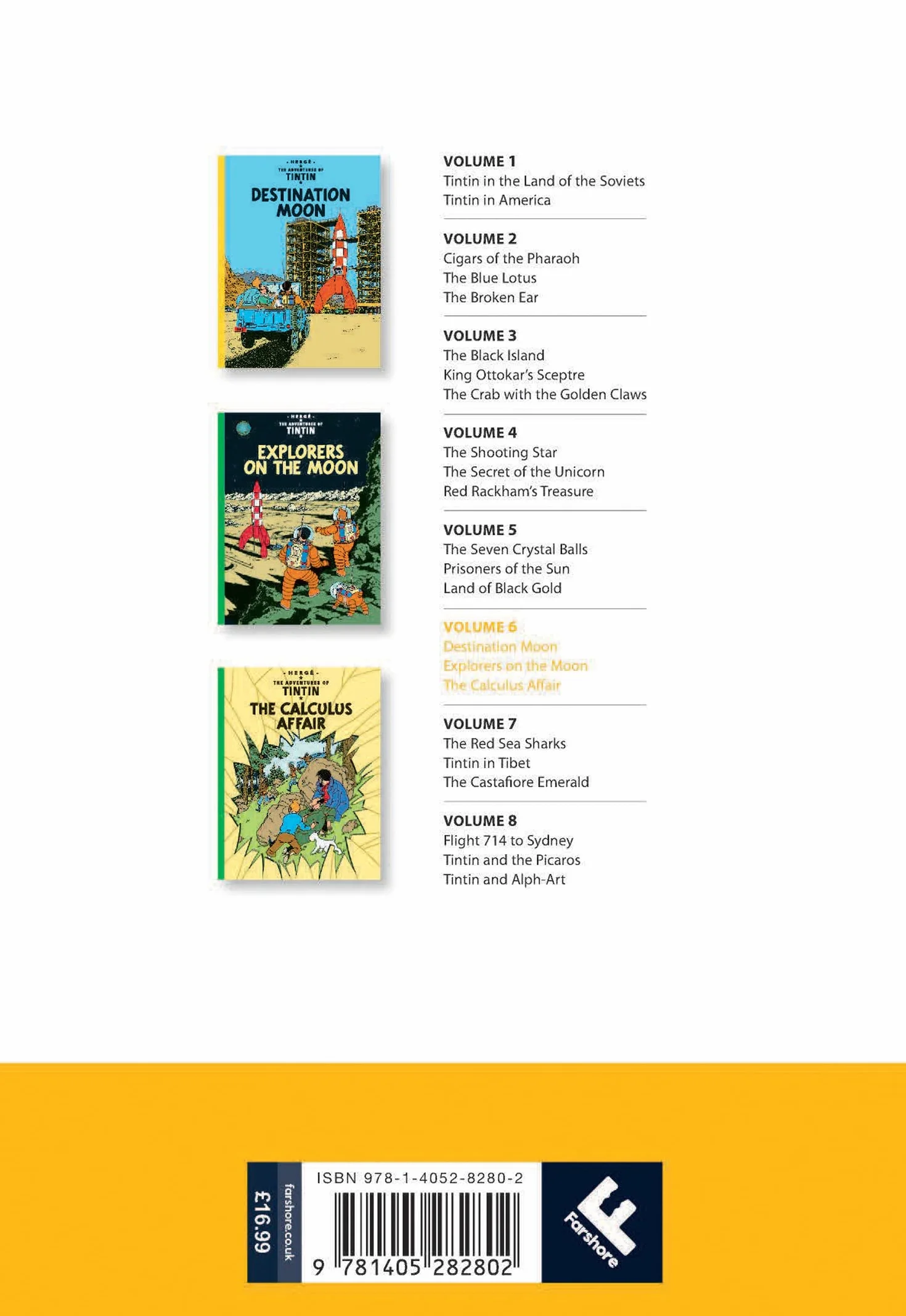 The Adventures of Tintin Volume 6: The Official Classic Children’s Illustrated Mystery Adventure Series