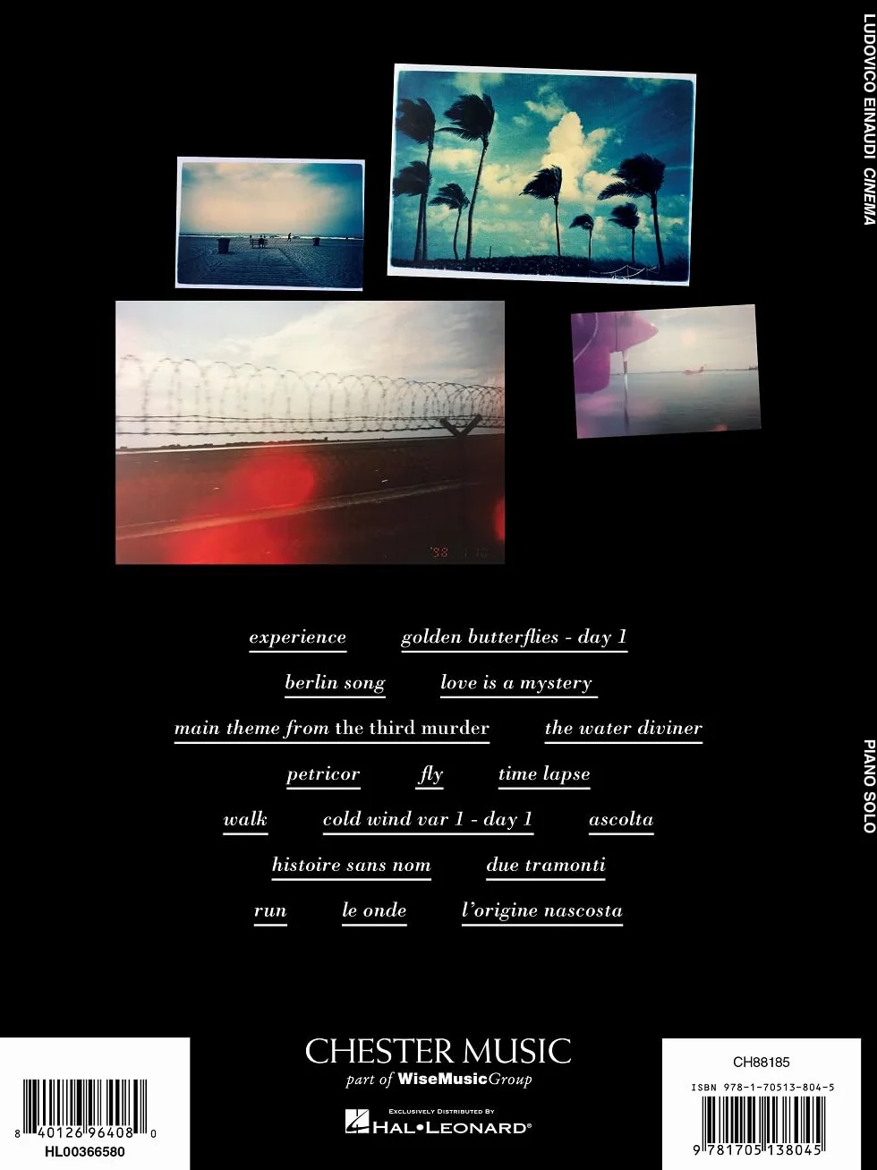 Ludovico einaudi : cinema - piano - 28 titres: Piano Solo