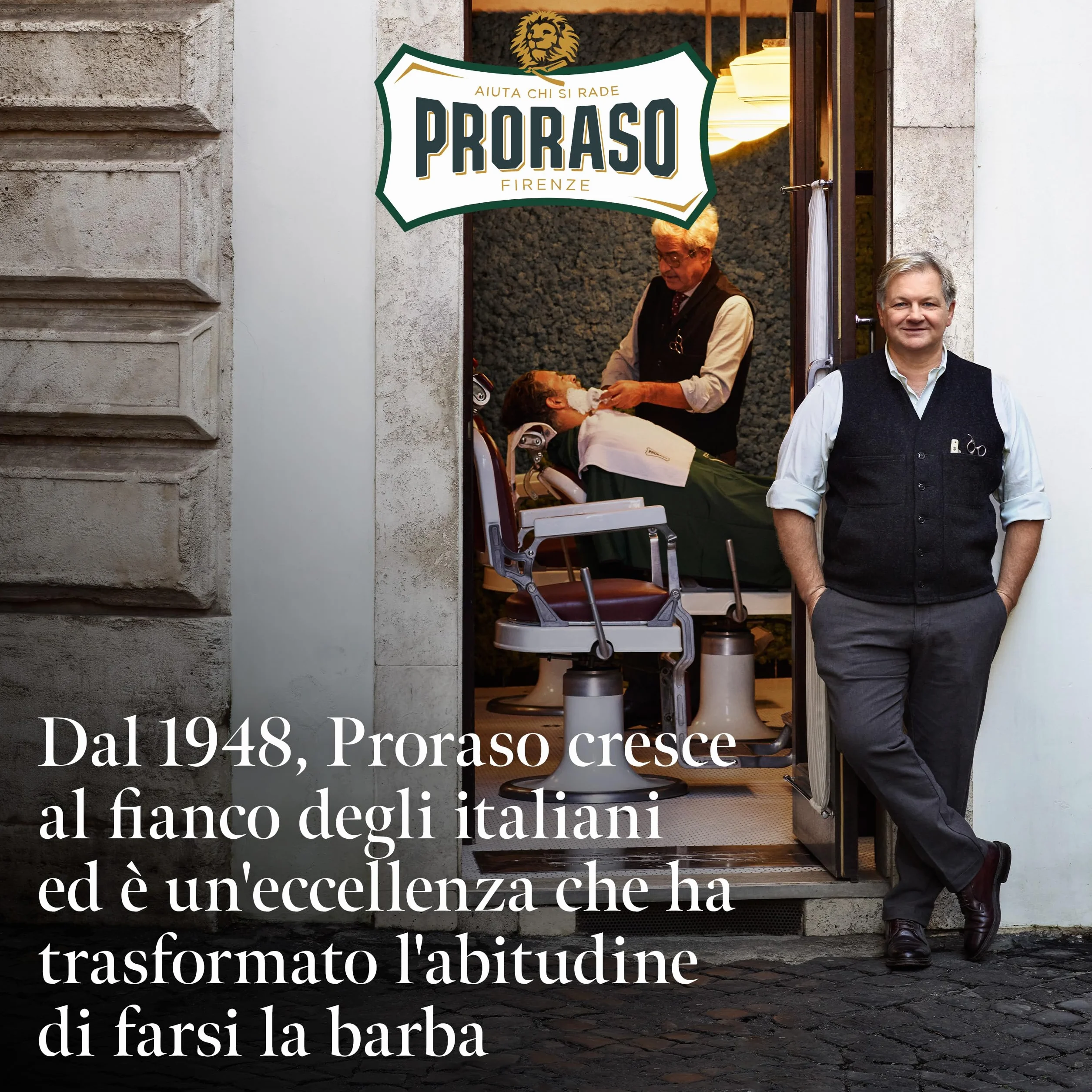 Proraso Mydło do golenia z wrażliwej skóry, 3 x 150 ml, mydło do golenia z ekstraktem z owsa i zielonej herbaty, wyprodukowane we Włoszech