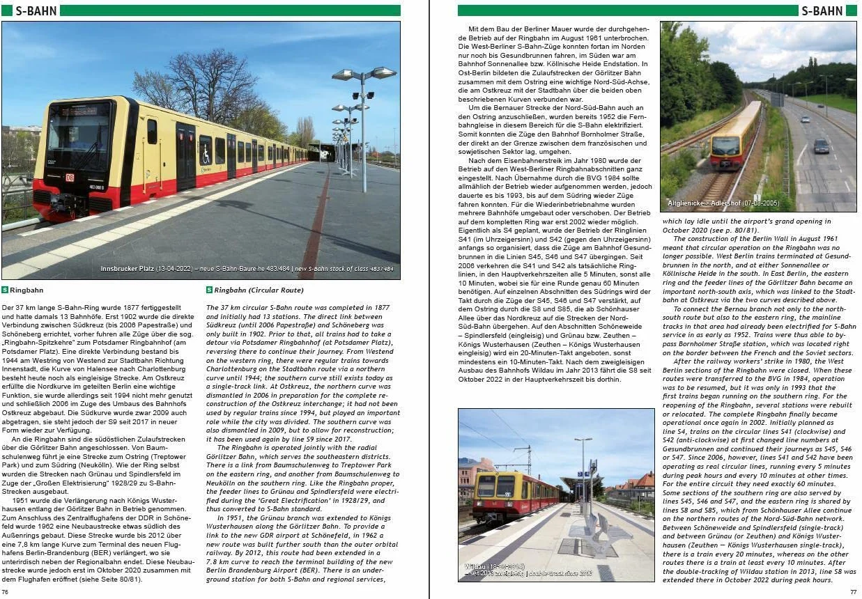 U-Bahn, S-Bahn & Tram in Berlin: Städtischer Schienennahverkehr in der deutschen Hauptstadt - Urban Rail in Germany's Capital City