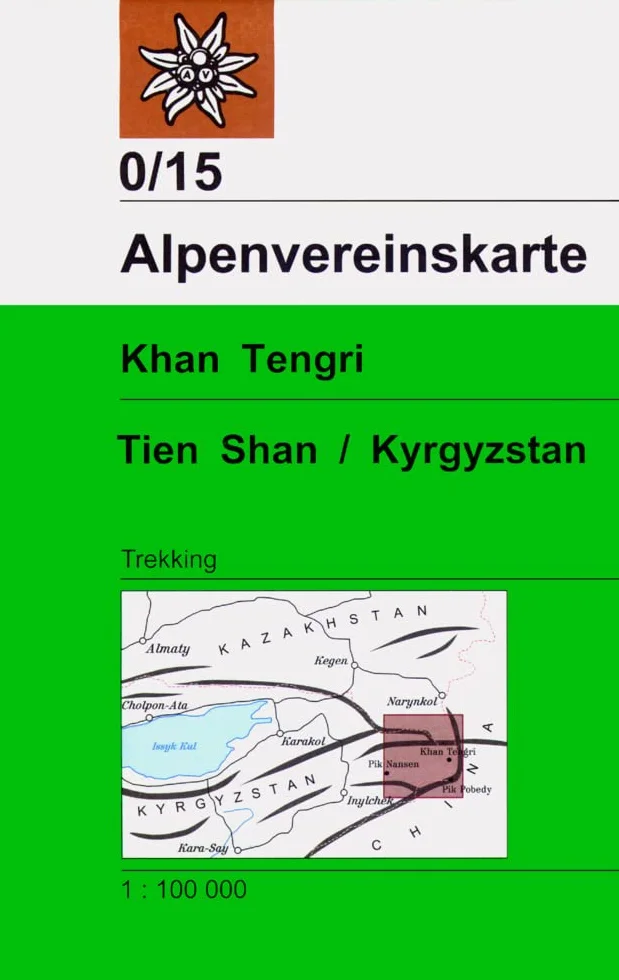 Khan Tengri Tien Shan Est / Kyrgyzstan (0/15): Trekkingkarte 1:100.000