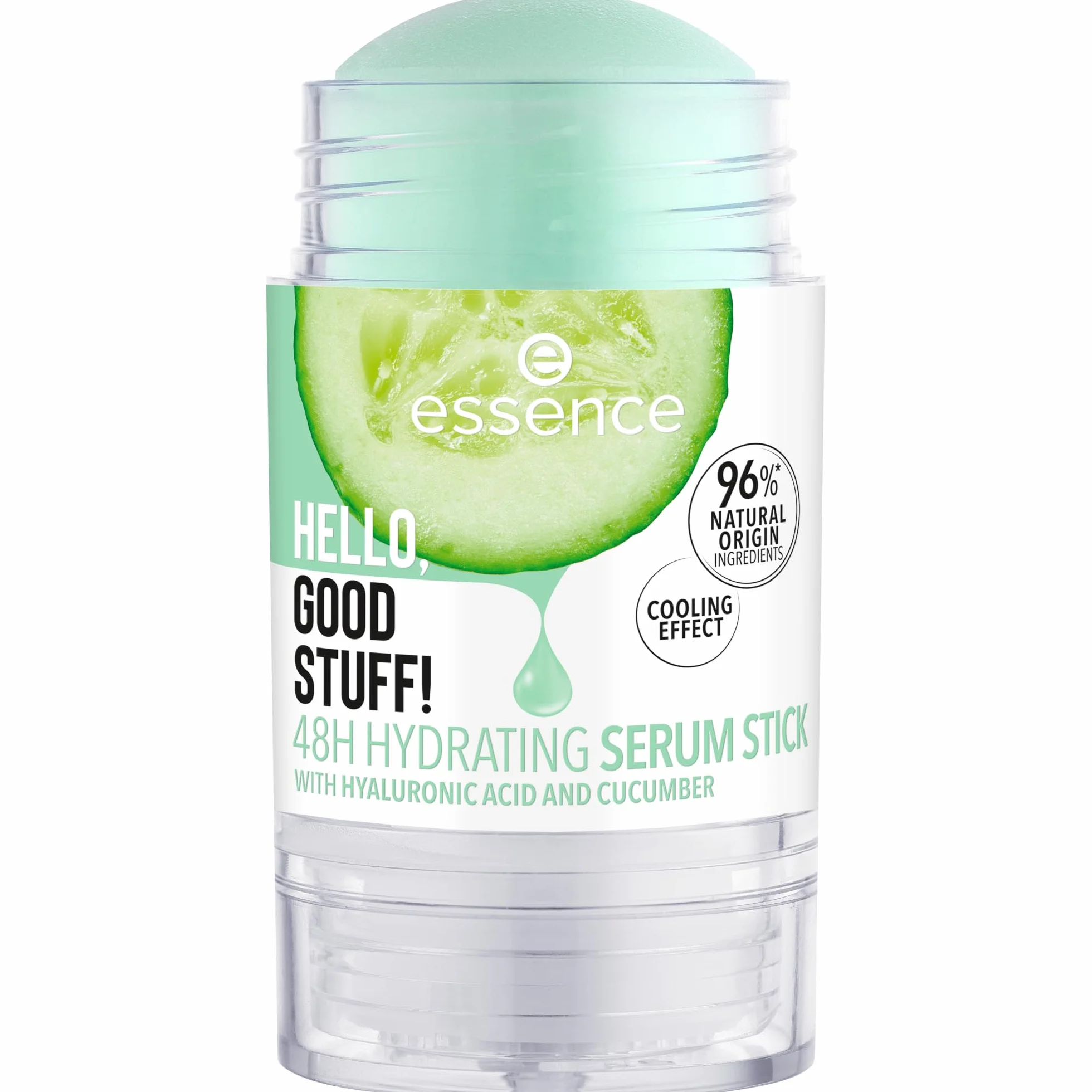 Essence HELLO, GOOD STUFF! 48H serum nawilżające, przezroczyste, nawilżające, chłodzące, orzeźwiające, wegańskie, bez oleju, bez parabenów, bez cząstek mikroplastiku, 3 sztuki w opakowaniu (3 x 30 g)