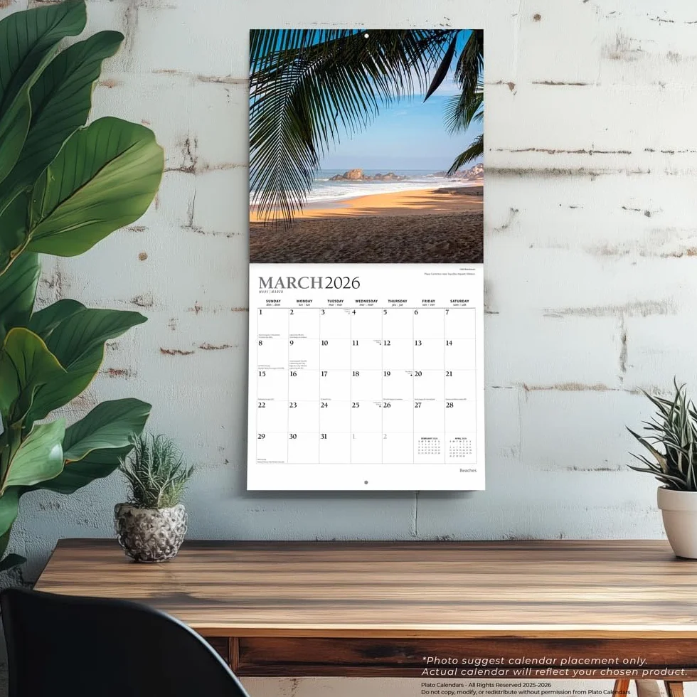 Beaches - Traumstrände 2026 - 16-Monatskalender: Original BrownTrout-Kalender [Mehrsprachig] [Kalender]