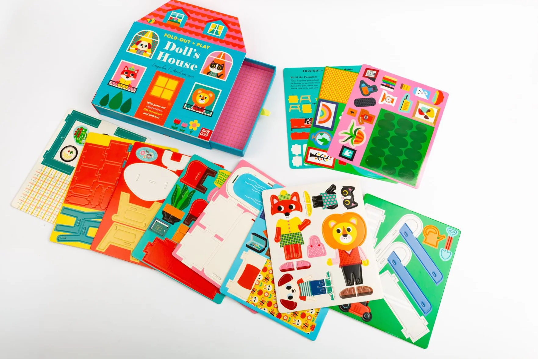 Fold-Out + Play: Doll's House: Build your own 3D house with interactive play pieces and stickers