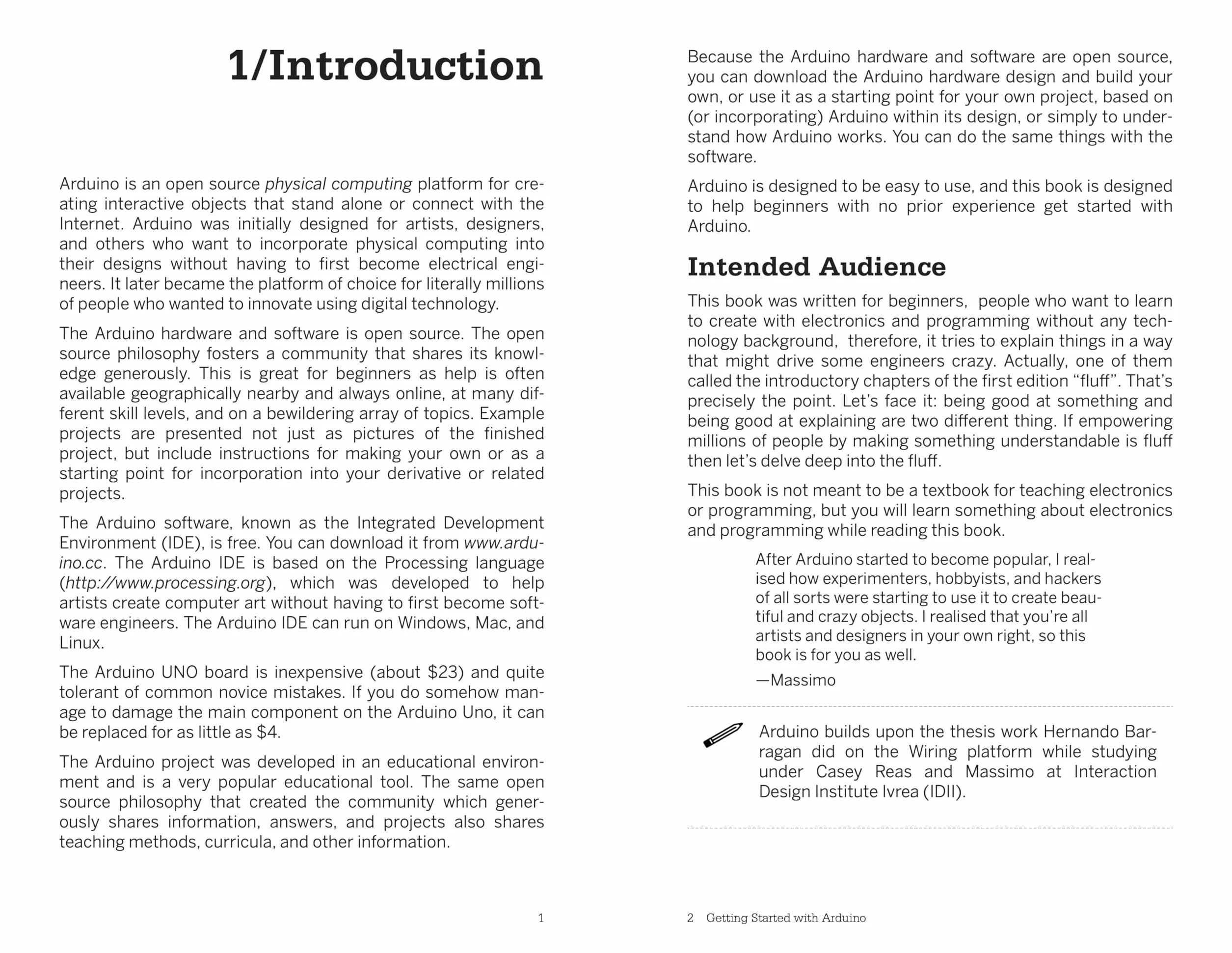 Getting Started with Arduino: The Open Source Electronics Prototyping Platform