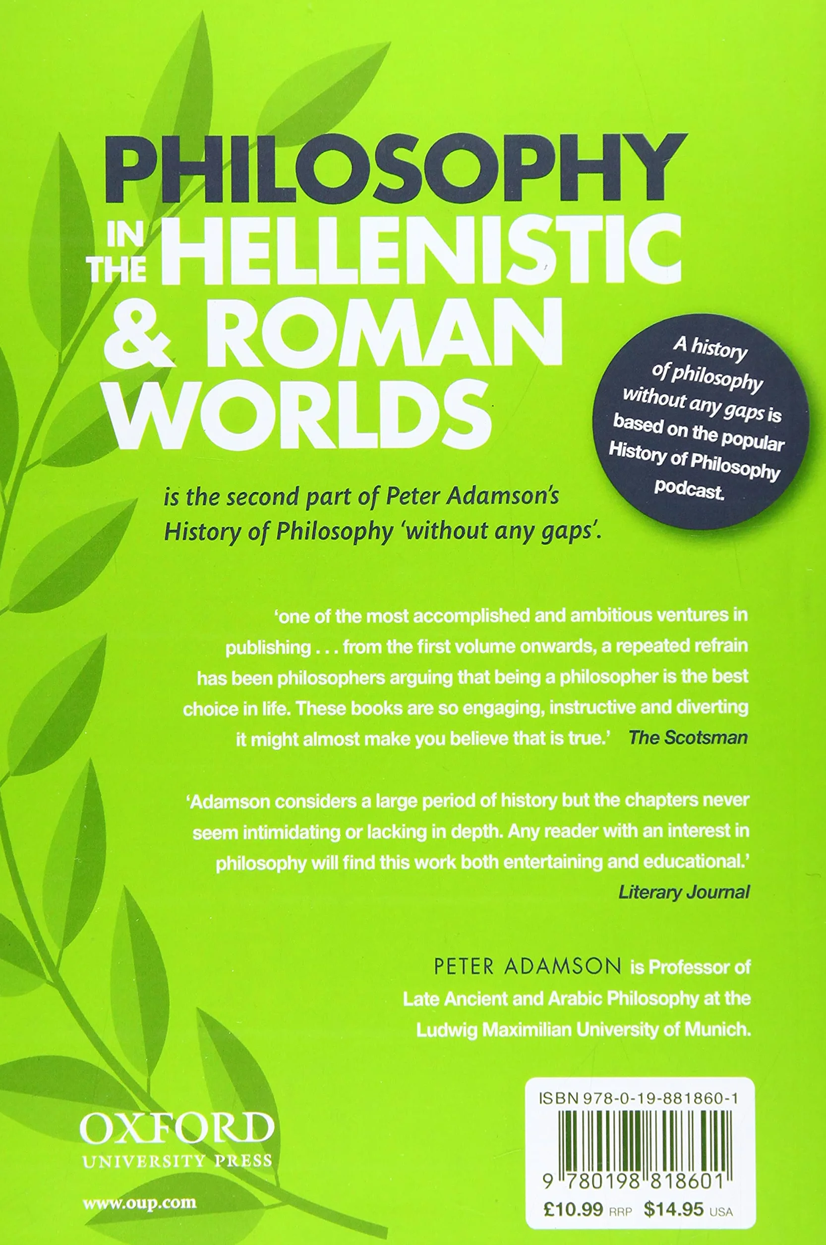 Philosophy in the Hellenistic and Roman Worlds: A History of Philosophy Without Any Gaps, Volume 2