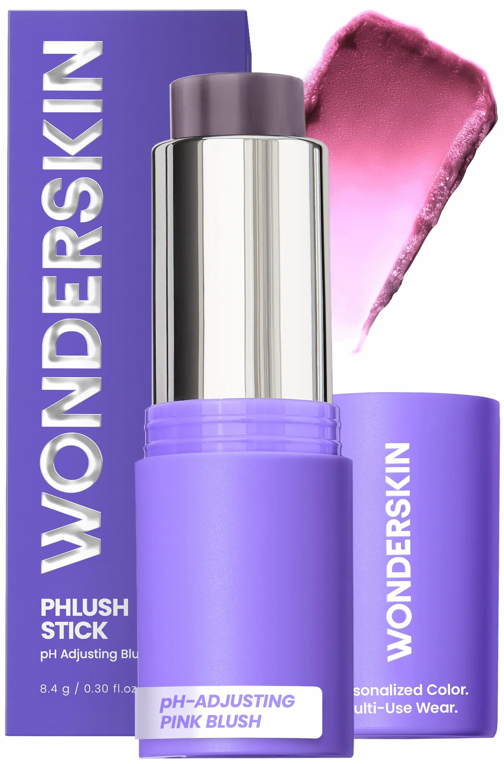 Wonderskin Blush Stick pH-Aktywowany – Wielofunkcyjny Stick pHlush, Kremowy Tint do Policzków i Ust, Orzeźwiający i Odżywczy Makijaż Dostosowujący Kolor