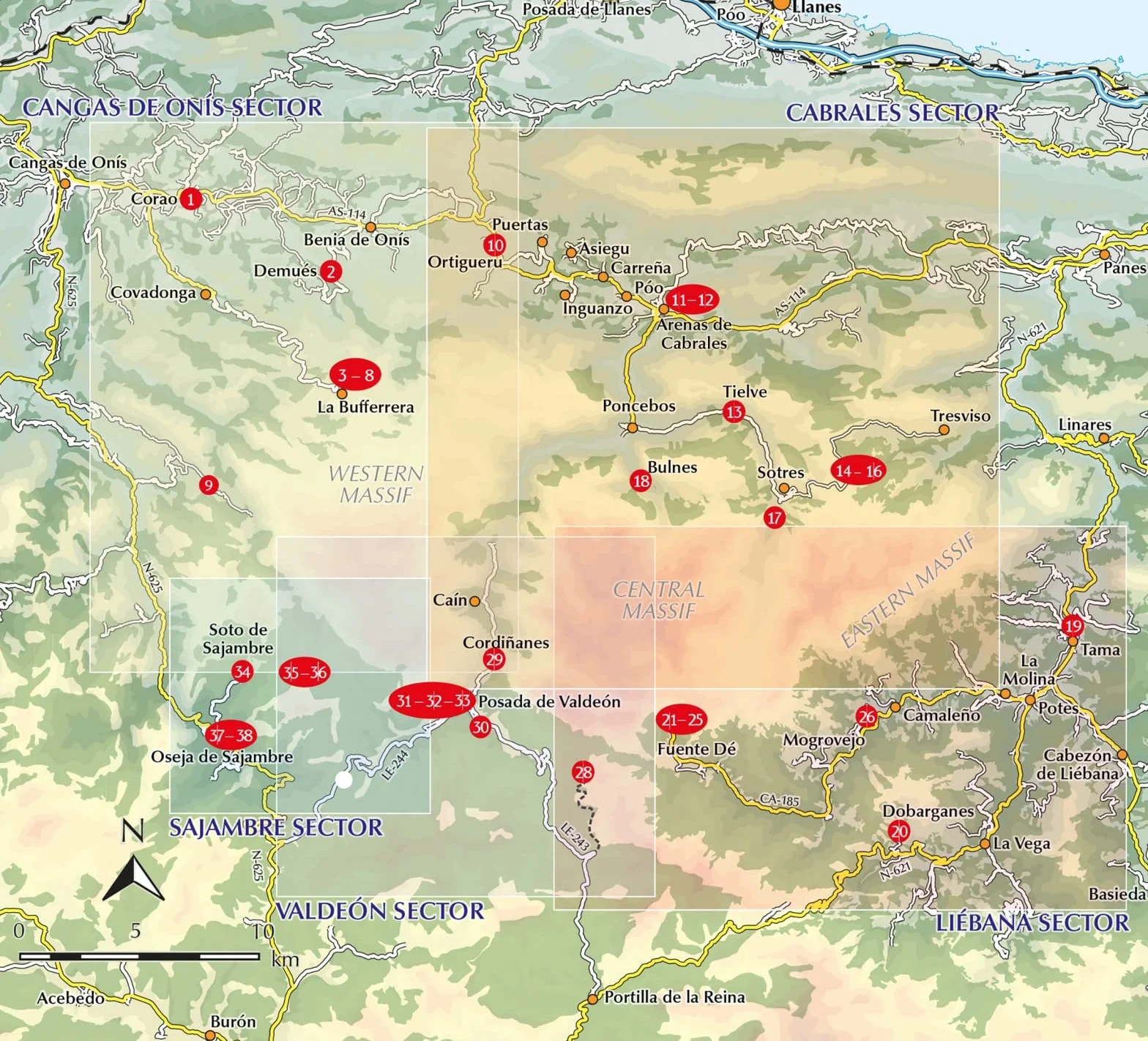 Walking in the Picos de Europa: 42 Walks and Treks in Spain's First National Park