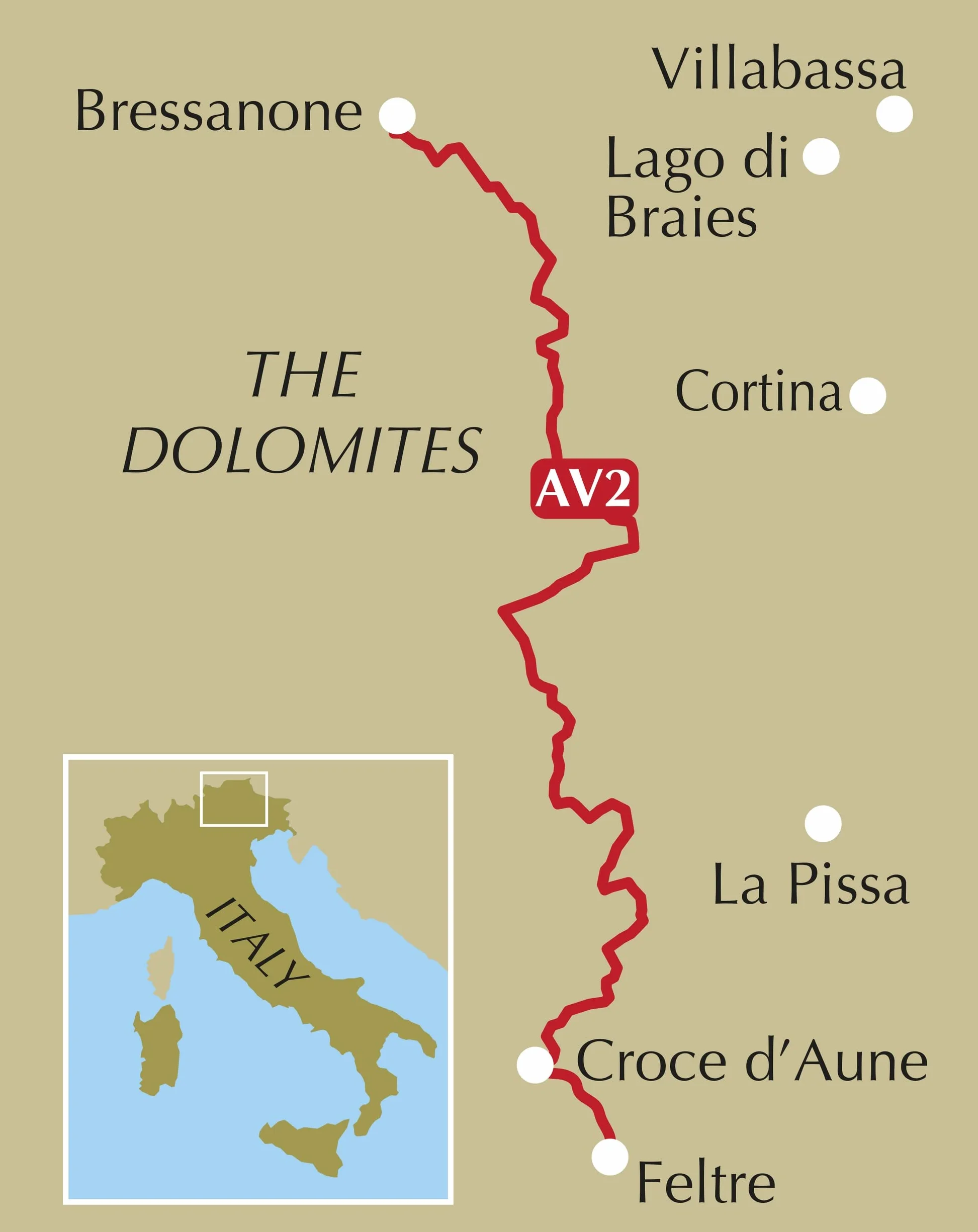 Trekking in the dolomites alta via 2: Includes 1:25,000 Map Booklet. with Alta Via 3-6 in Outline
