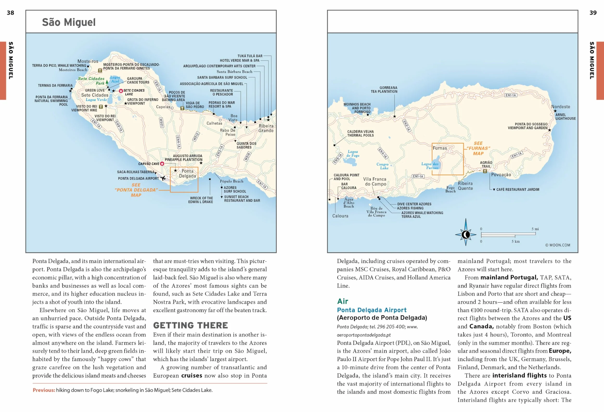 Moon Azores: Best Beaches, Diving & Kayaking, Natural Wonders