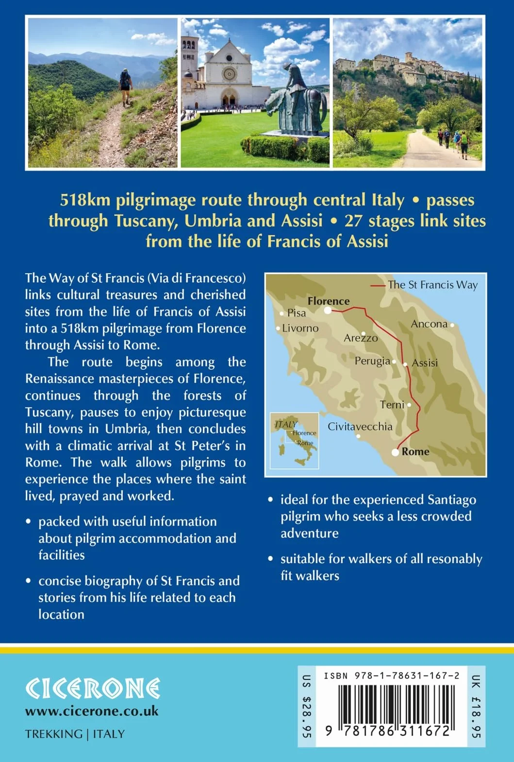 The way of St Francis: Via di francesco: From Florence to Assisi and Rome