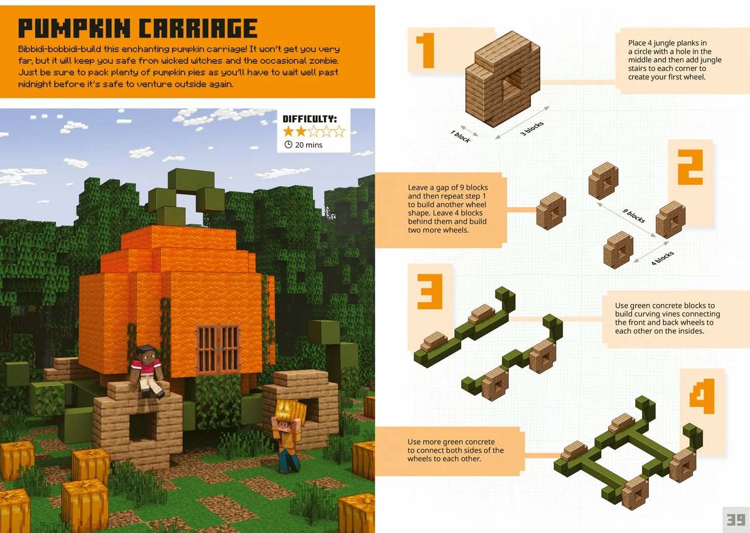 Minecraft Magical Bite-Size Builds: An official illustrated guide with over 20 building mini-projects to create in the game. Perfect for gamers of all ages!