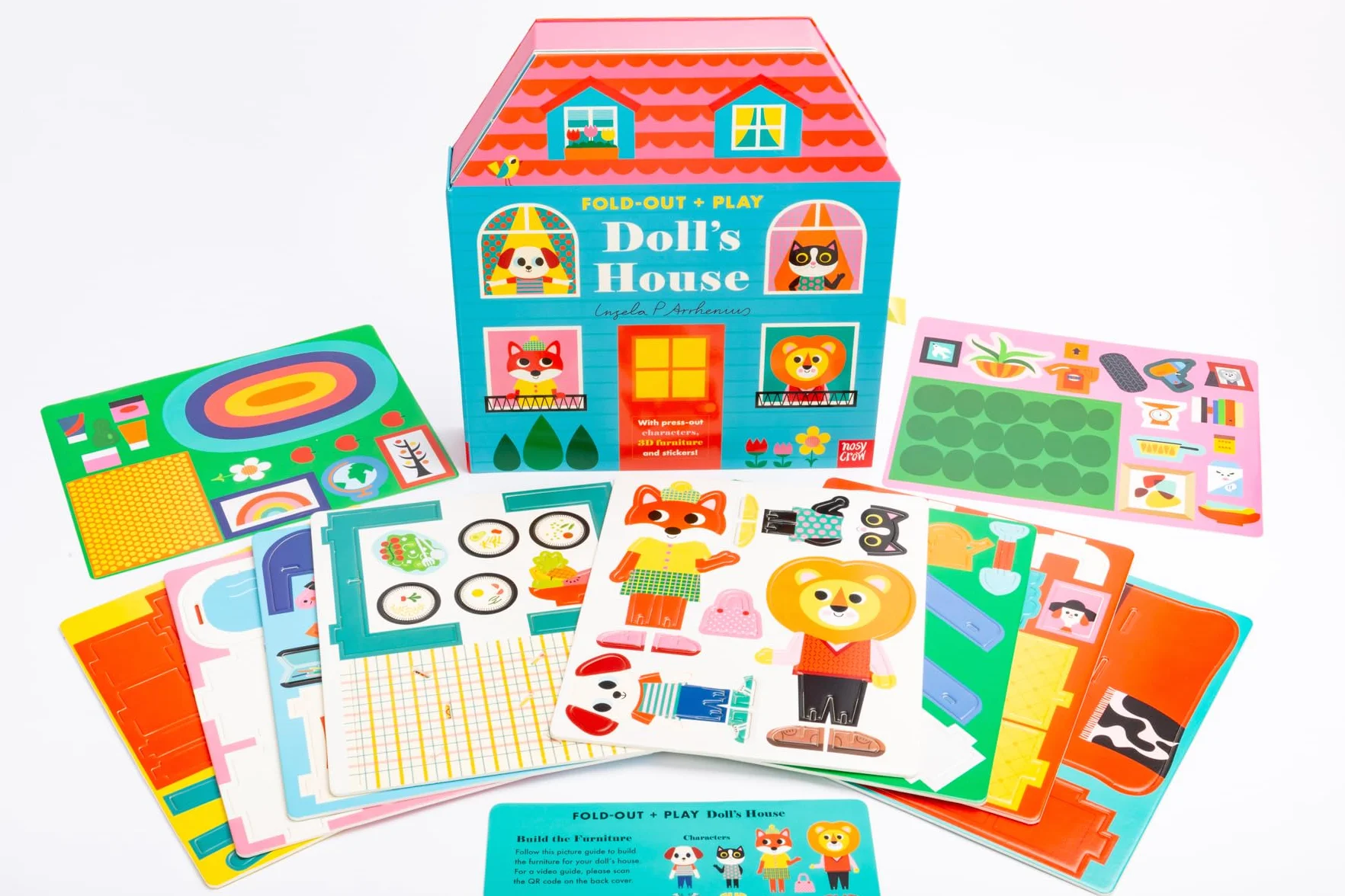 Fold-Out + Play: Doll's House: Build your own 3D house with interactive play pieces and stickers