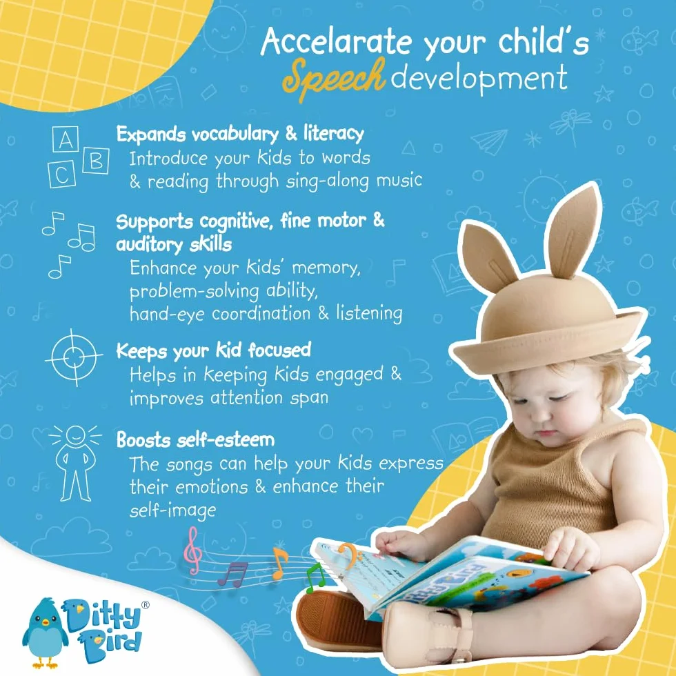 Ditty Bird | Action Songs | Interactive Sound Book for toddlers 1- 3 | Musical books for 1 year old