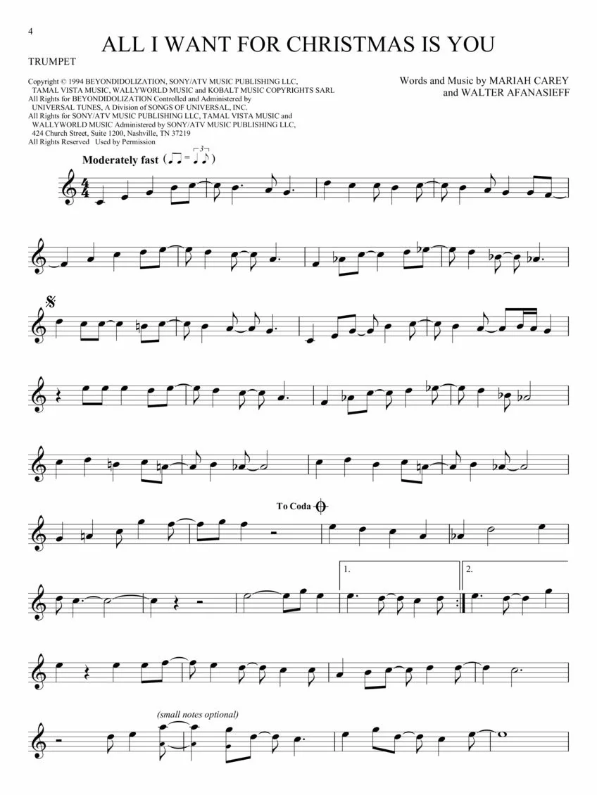 101 Christmas Songs: For Trumpet
