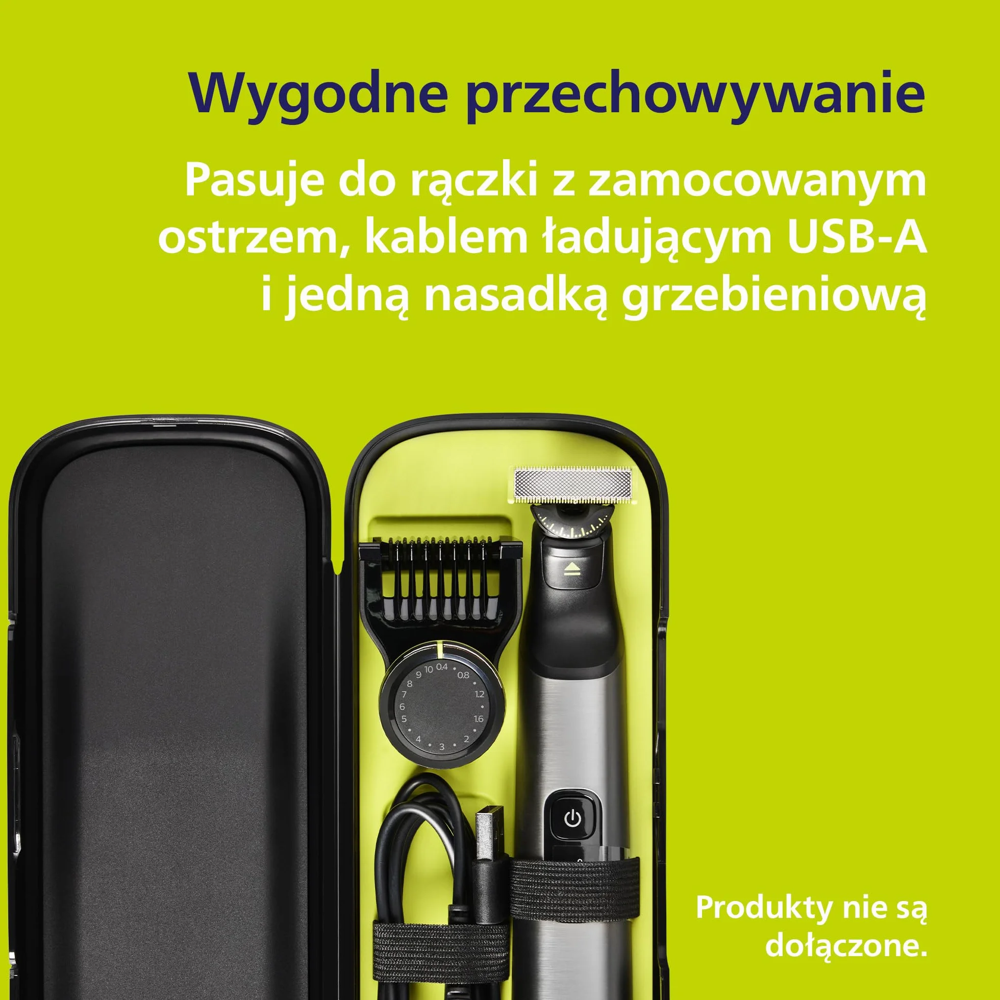 Philips OneBlade etui podróżne – idealne w podróży, zapobiega uszkodzeniom, kompatybilne z QP27XX, QP28XX i QP6XXX, model QP401/30