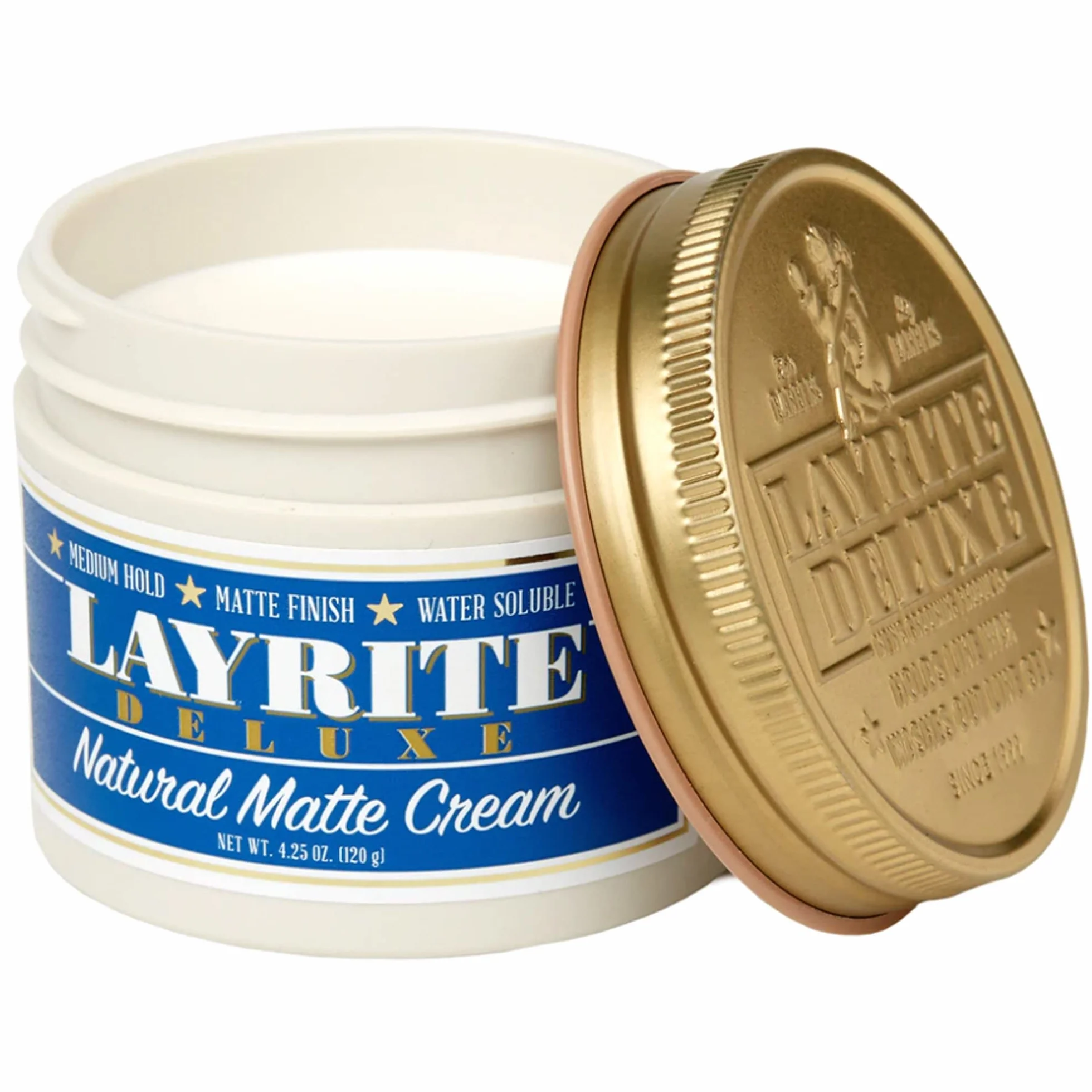 Layrite Naturalny krem matowy 120 g | średnia przyczepność | rozpuszczalny w wodzie | matowe wykończenie
