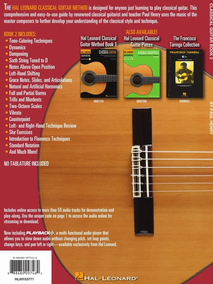 Hal Leonard Classical Guitar Method - Book 2 (Book/Online Audio): An Intermediate-Level Guide with Step-by-Step Instructions