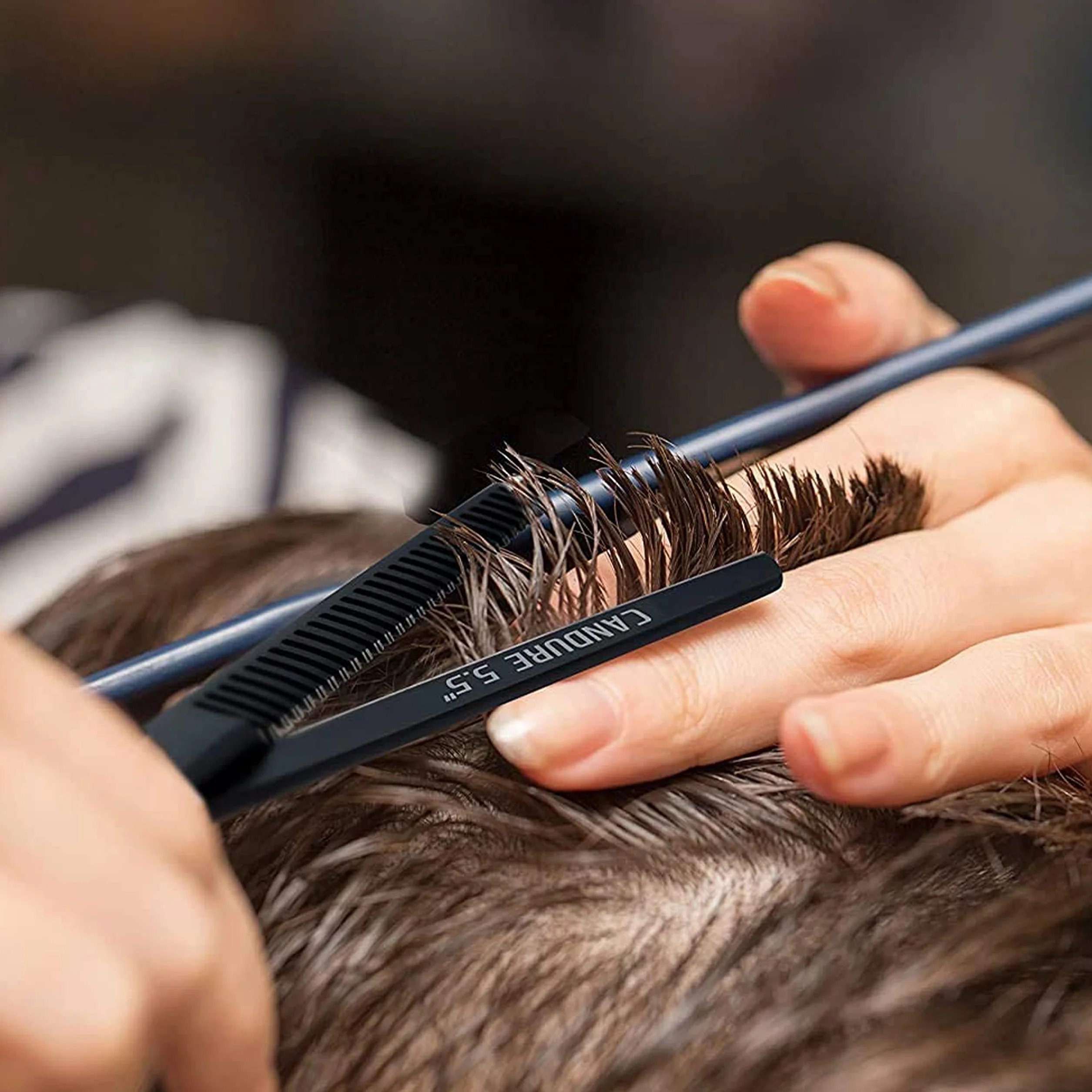 Candure Profesjonalny Nożyczki Fryzjerskie Zestaw 5.5", Włosów Przerzedzania Nożyce do Cięcia Włosów dla Salonów, Stal Nierdzewna