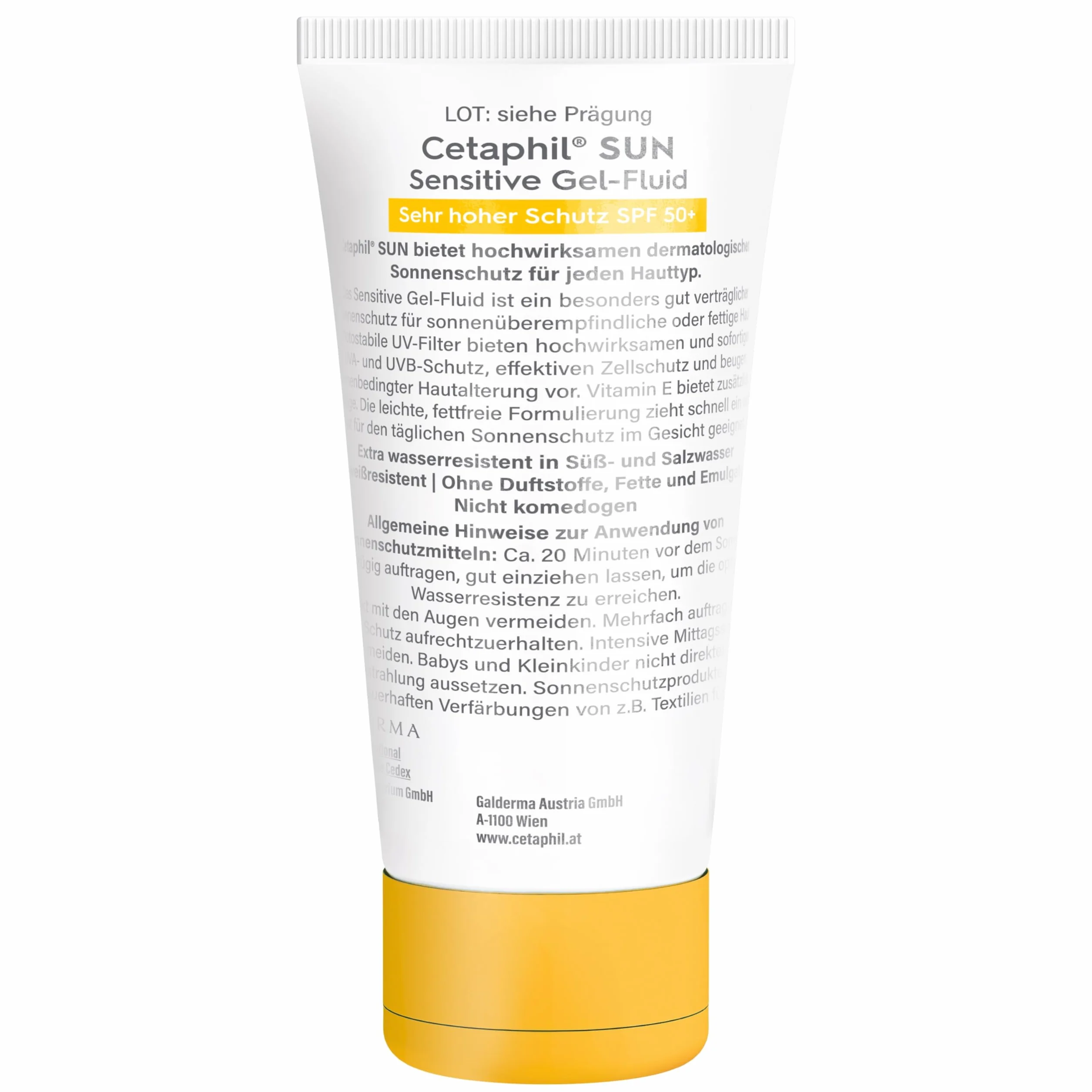 CETAPHIL Sun Sensitive Gel-Fluid SPF 50+, 50 ml, krem przeciwsłoneczny do skóry wrażliwej i tłustej, skłonnej do alergii słonecznych, bardzo skuteczny krem przeciwsłoneczny do twarzy, nie zawiera