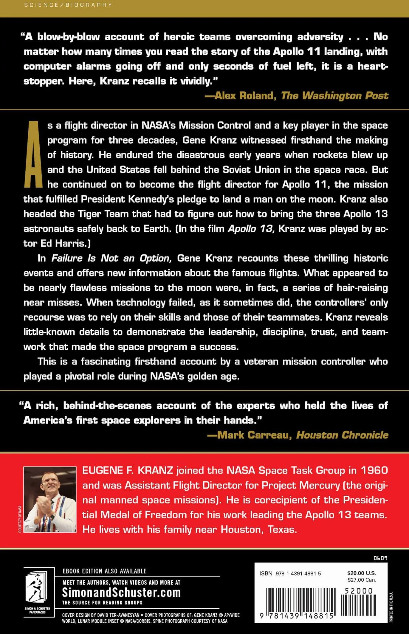 Failure Is Not an Option: Mission Control from Mercury to Apollo 13 and Beyond
