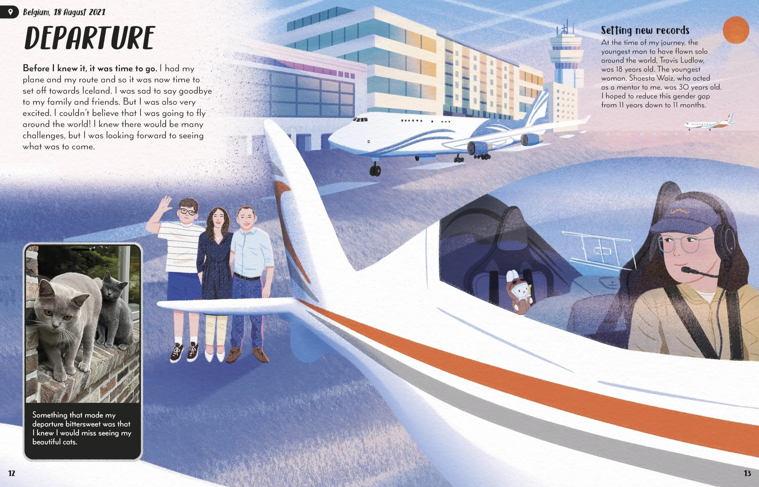 I Flew Around the World: The True Story of a Young Female Pilot's Record-Breaking Flight