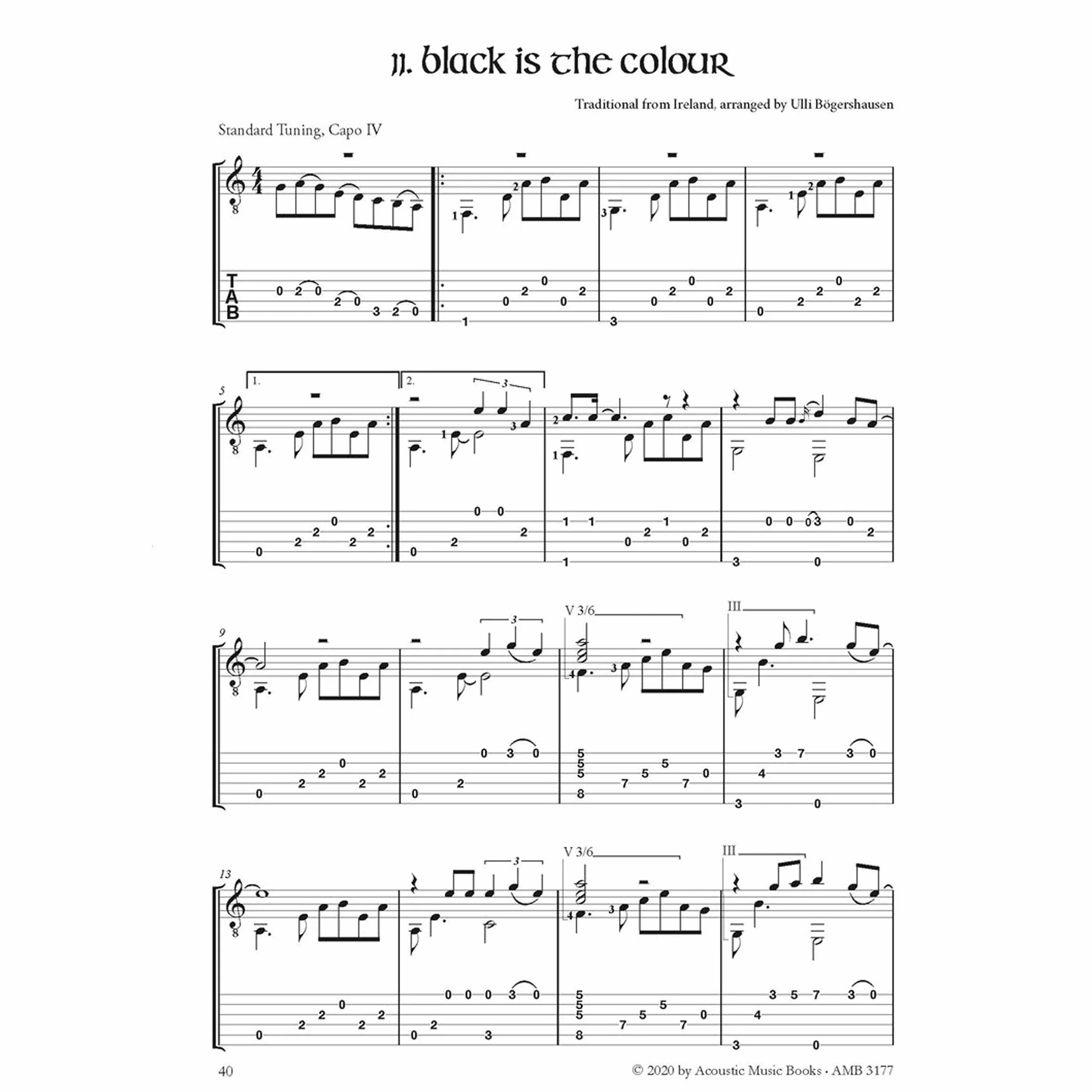 Celtic Fingerstyle Guitar: Traditional Folk Songs in Elegant Guitar Arrangements. Music and Tabs