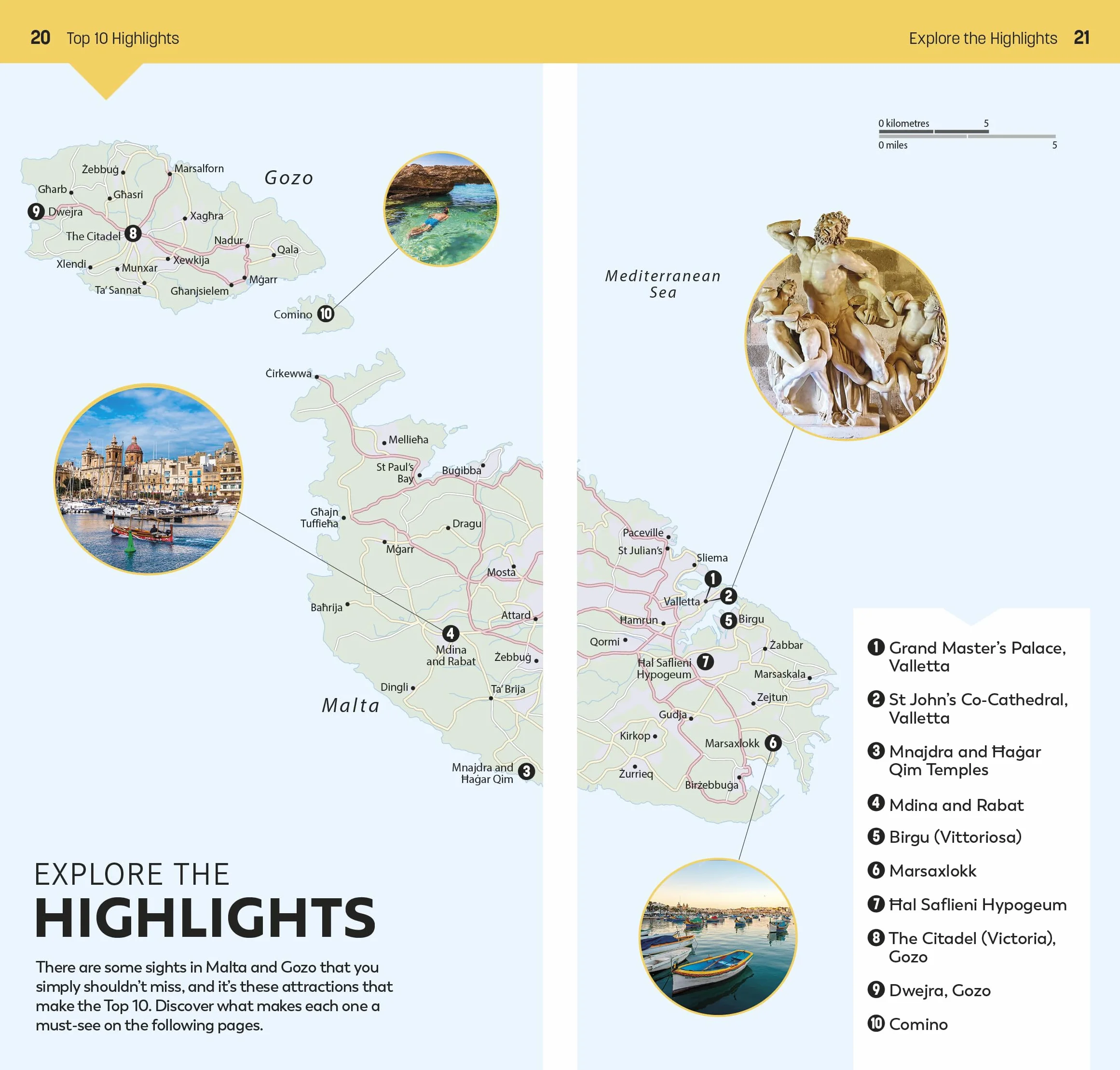 DK Top 10 Malta and Gozo: Top 10 lists for your perfect trip, plus an all-weather folded map