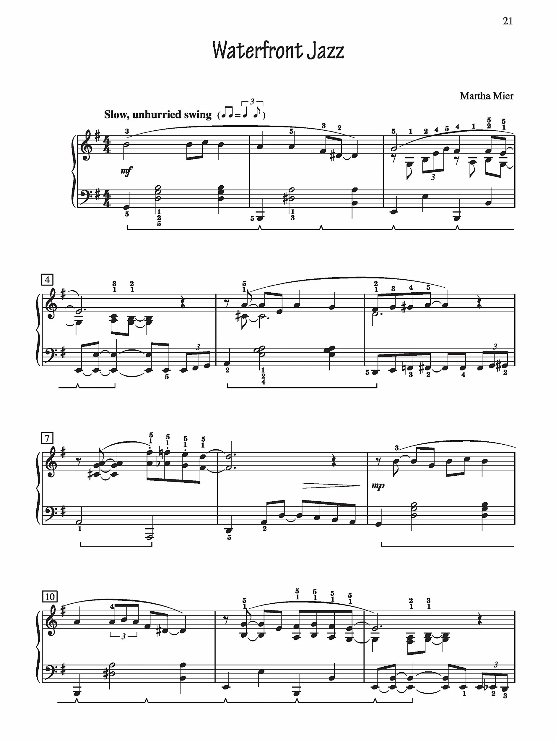 Martha mier: jazz, rags and blues book 3 piano: 10 Original Pieces for the Intermediate to Late Intermediate Pianist