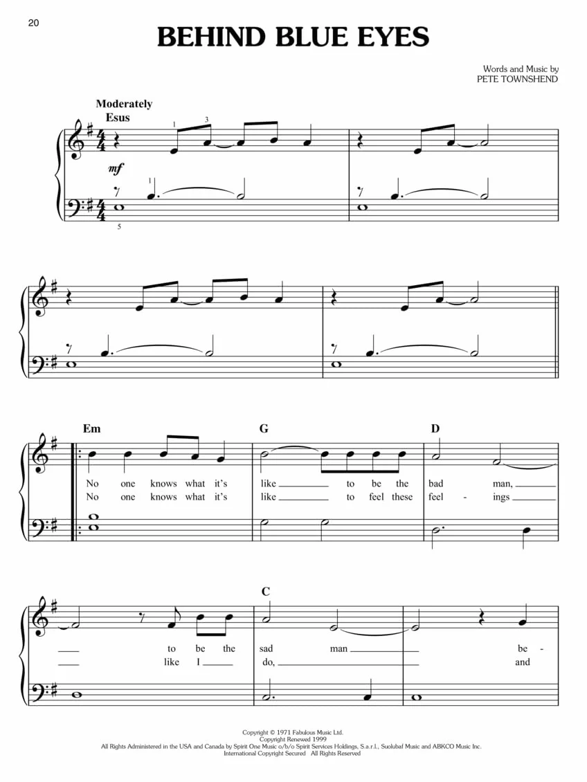 First 50 classic rock songs you should play on piano - easy piano
