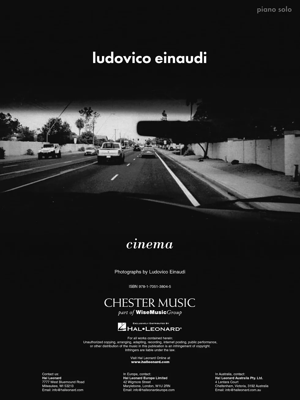 Ludovico einaudi : cinema - piano - 28 titres: Piano Solo