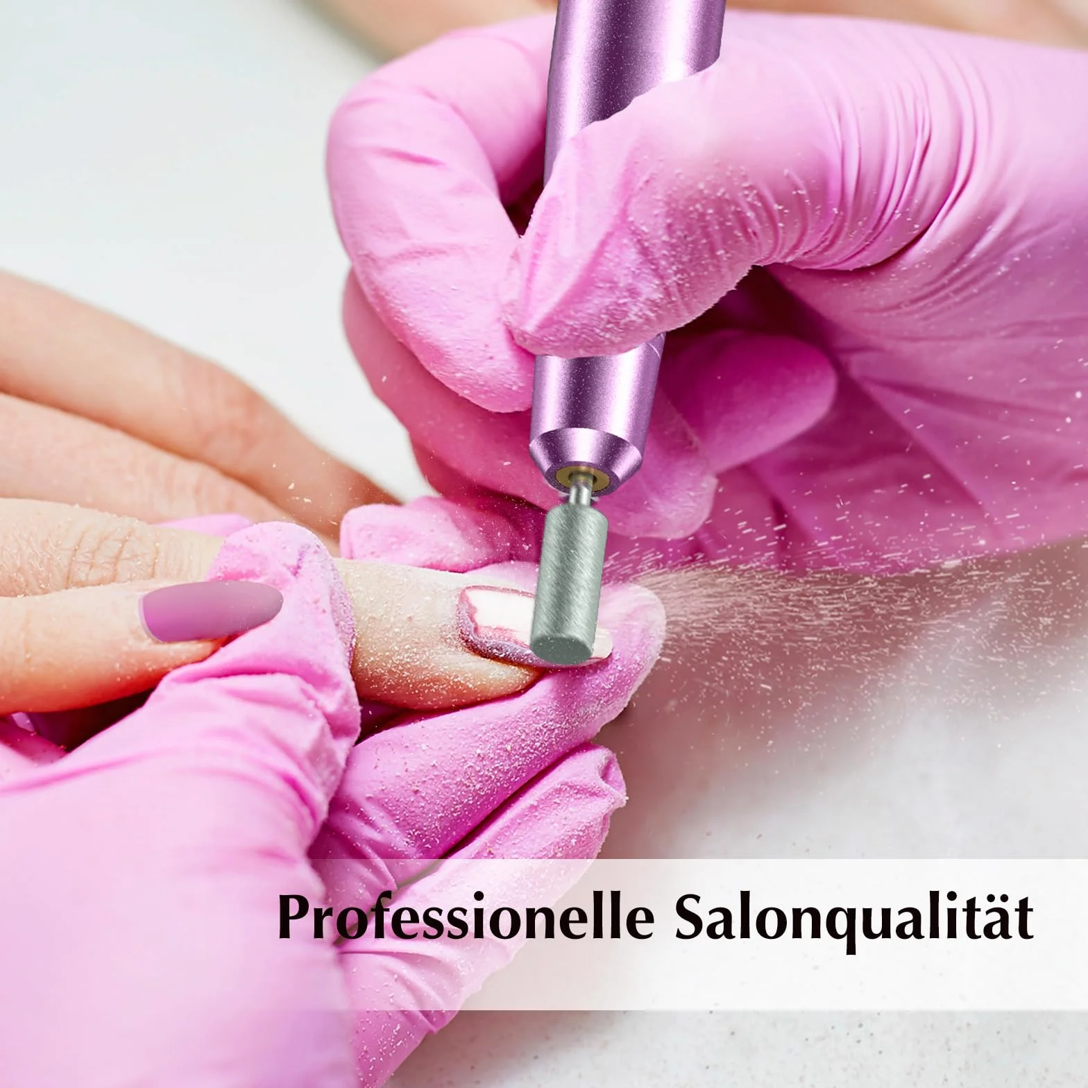 COSLUS Elektryczna frezarka do paznokci żelowych: 20 000 obr./min, drut regulowana prędkość i kierunek obrotów, zestaw do manicure i pedicure, pilnik do paznokci żelowych, akrylowych (fioletowy)