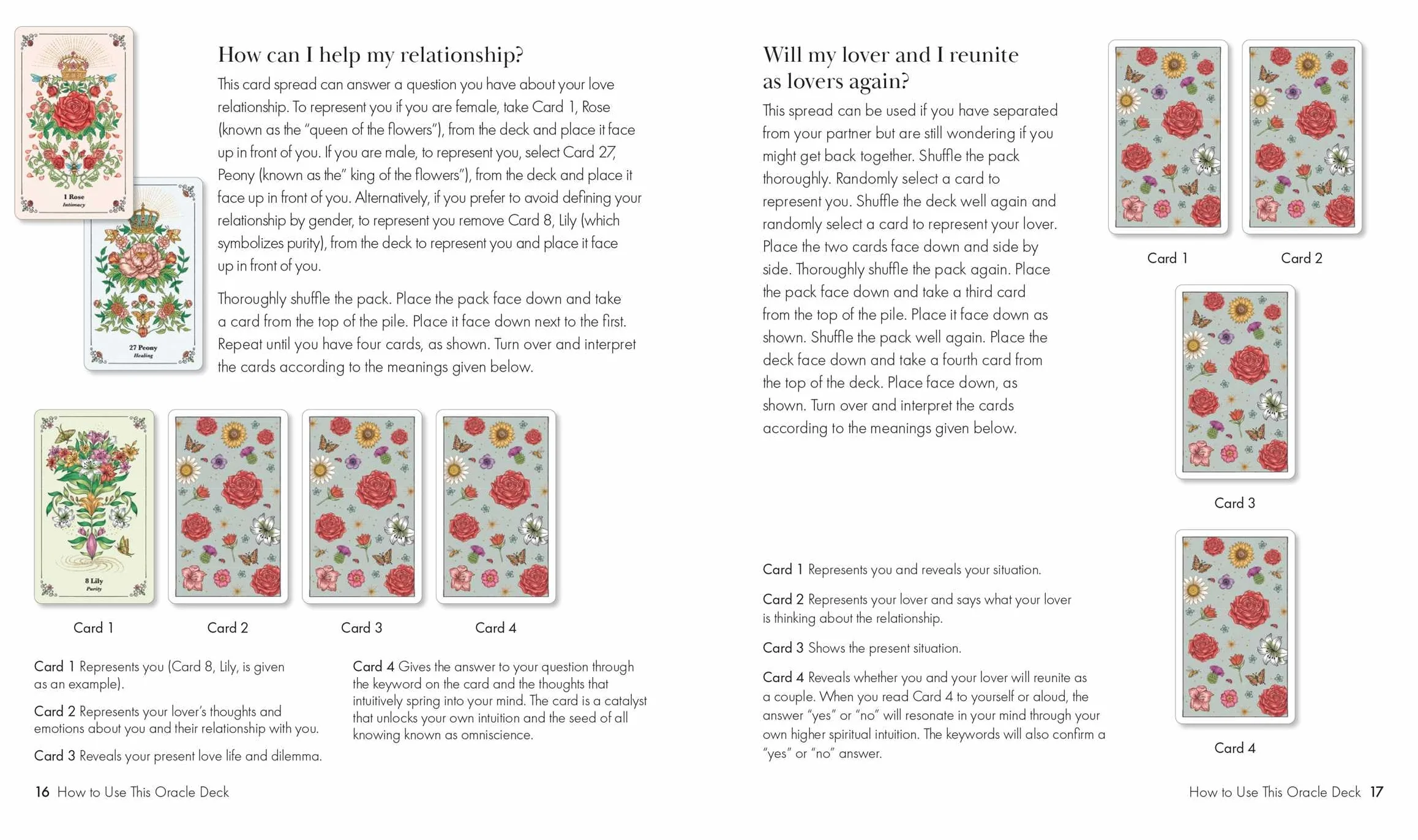 Spirits in Flowers Oracle Deck: Includes 52 cards and a 128-page illustrated book