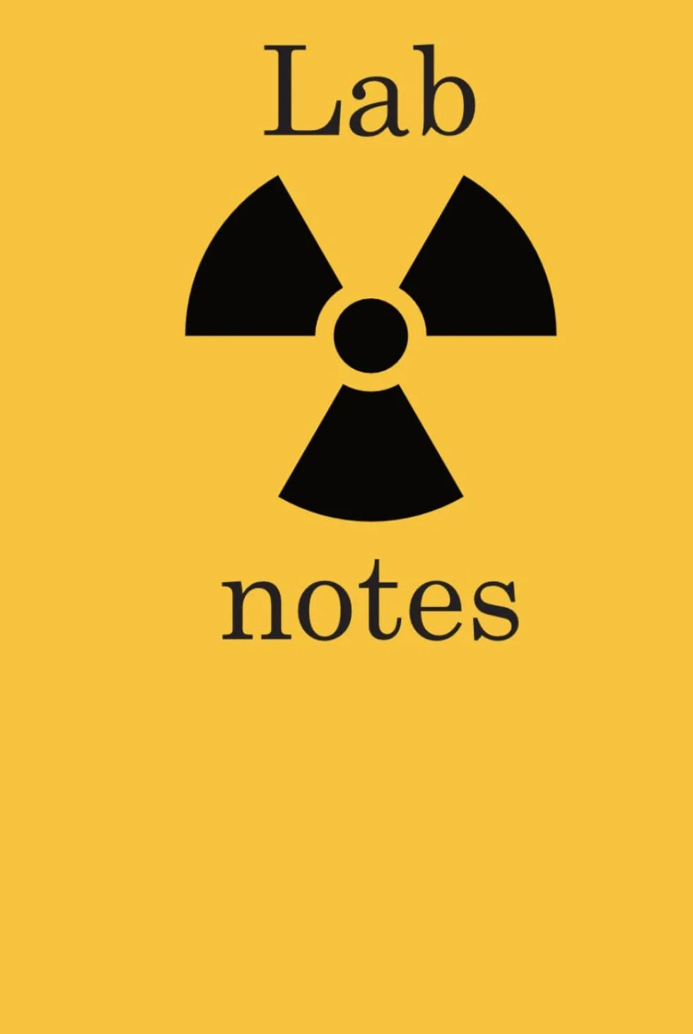 Lab notes radioactive yellow: notebook with 100 pages lined and squared alternating