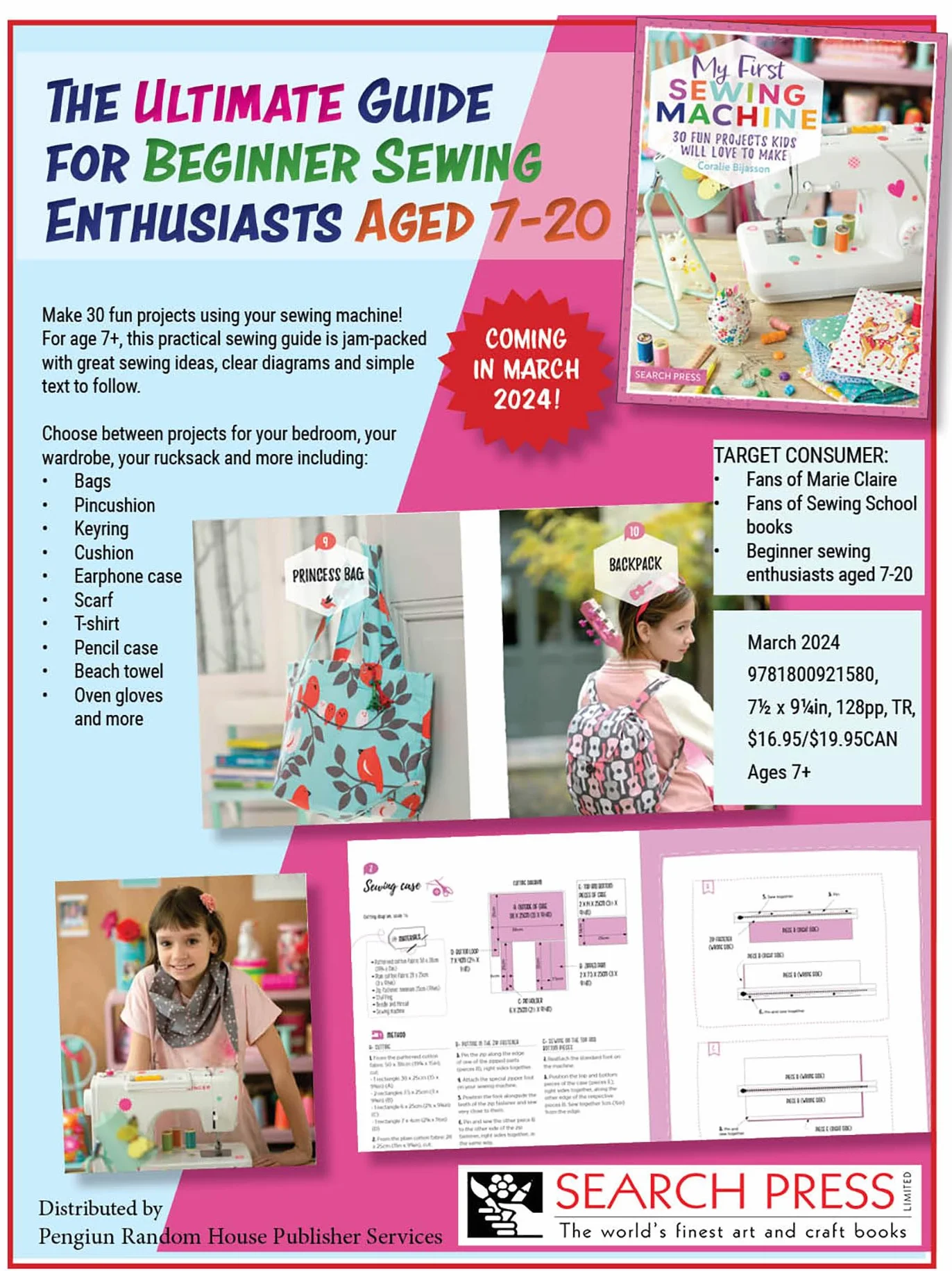 My First Sewing Machine: 30 Fun Projects Kids Will Love to Make
