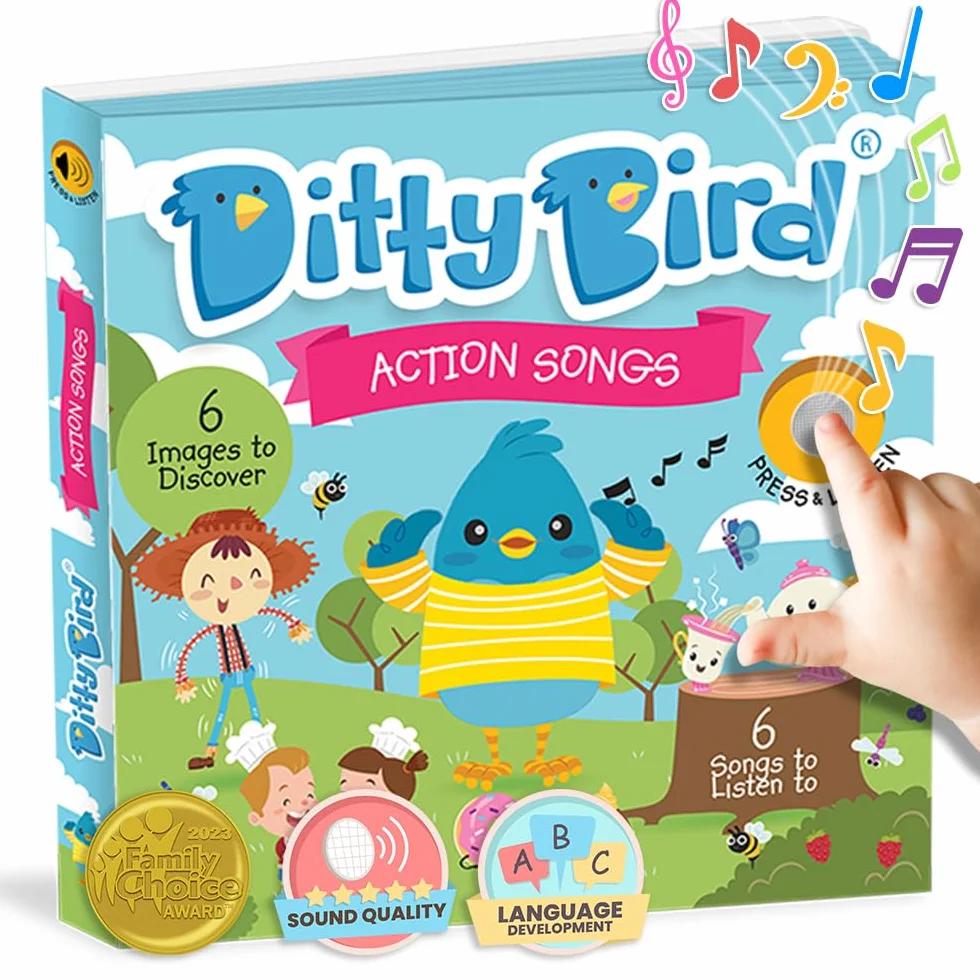 Ditty Bird | Action Songs | Interactive Sound Book for toddlers 1- 3 | Musical books for 1 year old