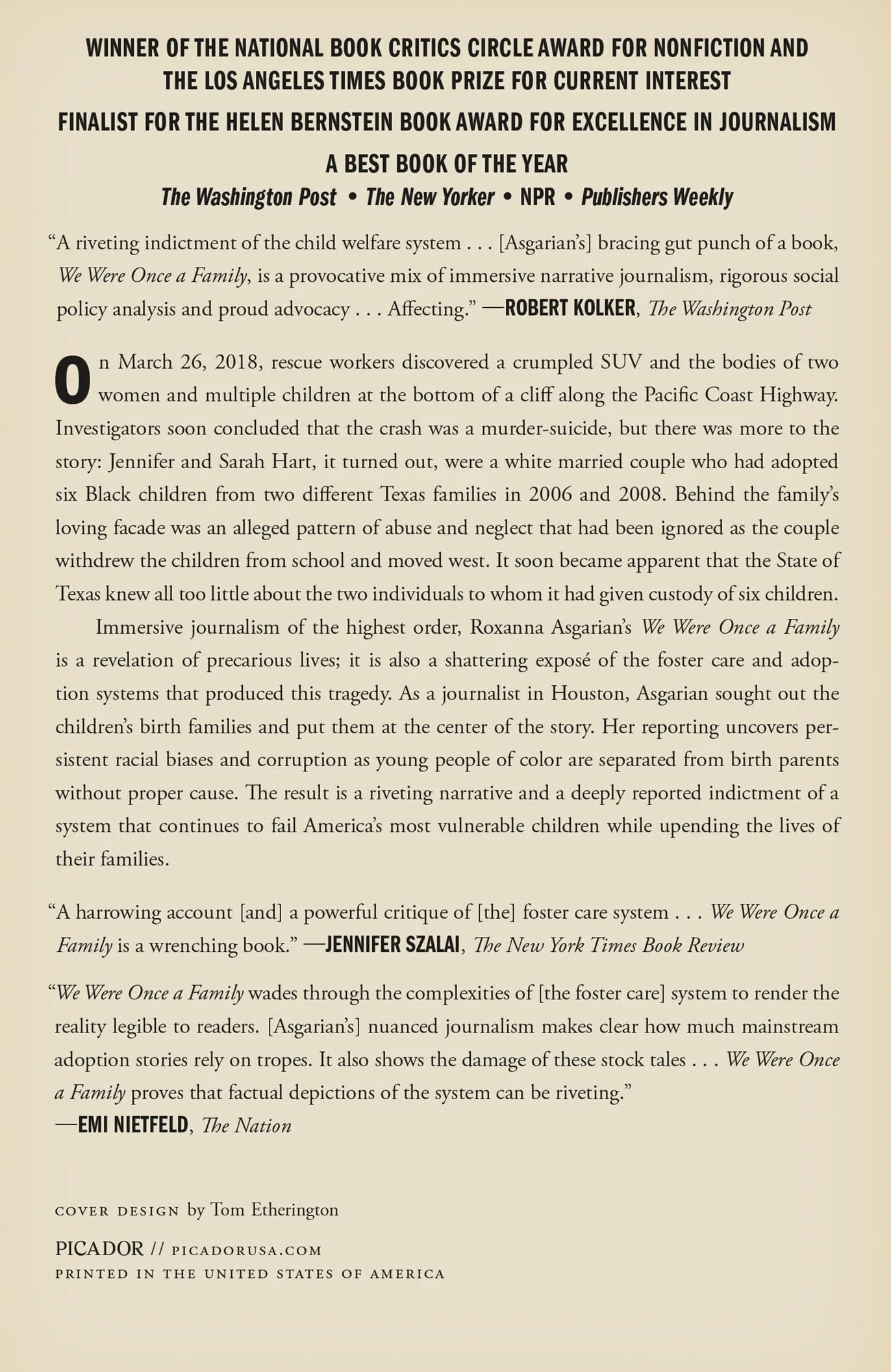 We Were Once a Family: A Story of Love, Death, and Child Removal in America