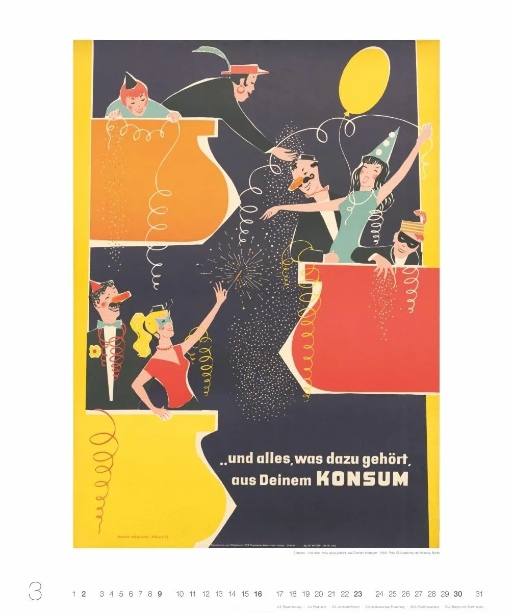 DDR-Plakate Edition Kalender 2025: Nostalgie-Kalender. Großer Wandkalender 2025. Kultiger Kalender XL mit bekannten DDR-Plakaten. 46 x 55 cm. Hochformat