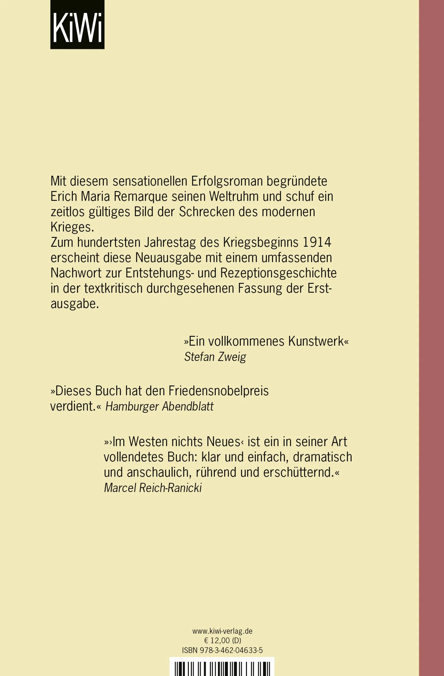 Im westen nichts neues: Roman. Ohne Materialien: 1368