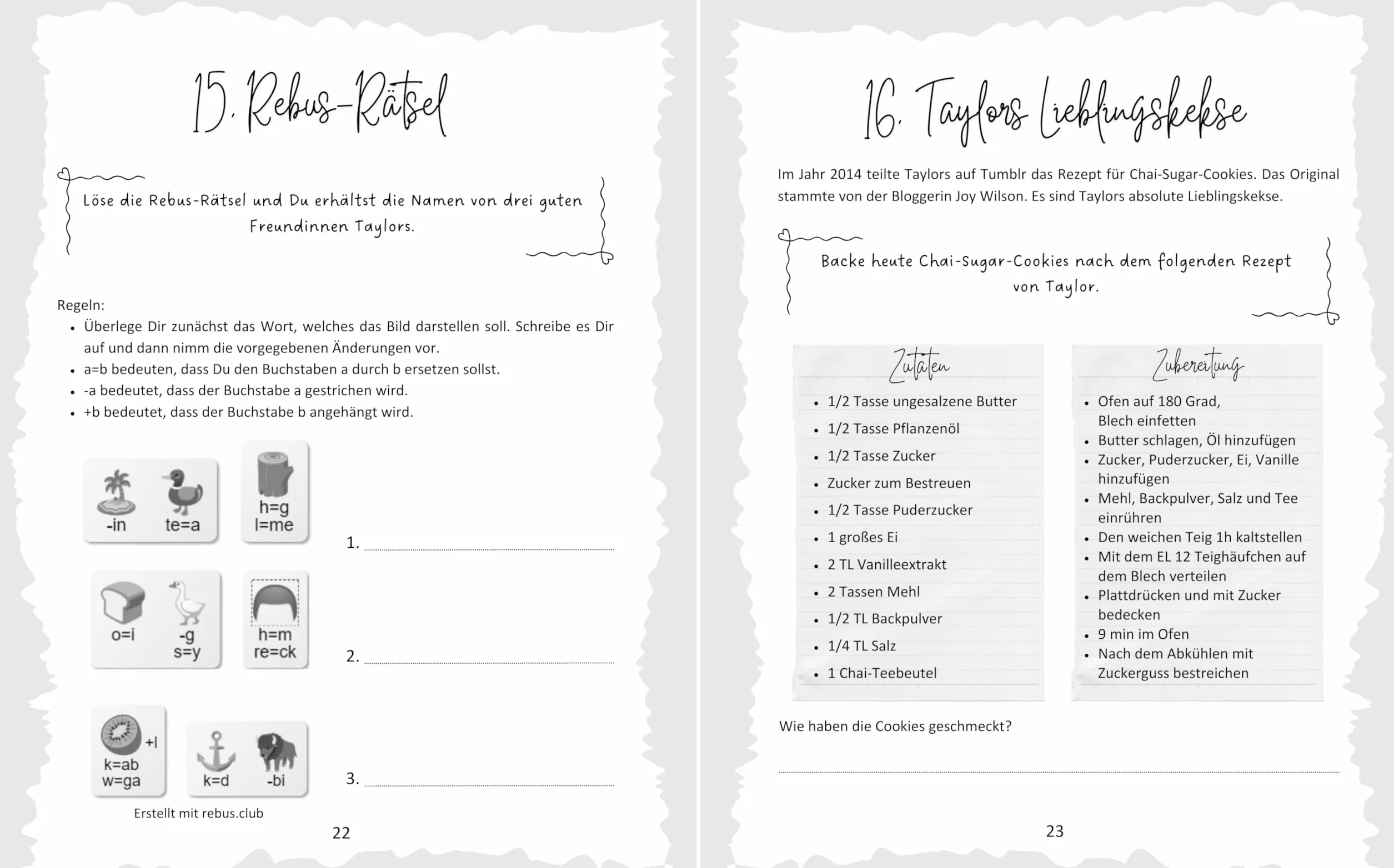 100 Challenges für Taylor Swift Fans